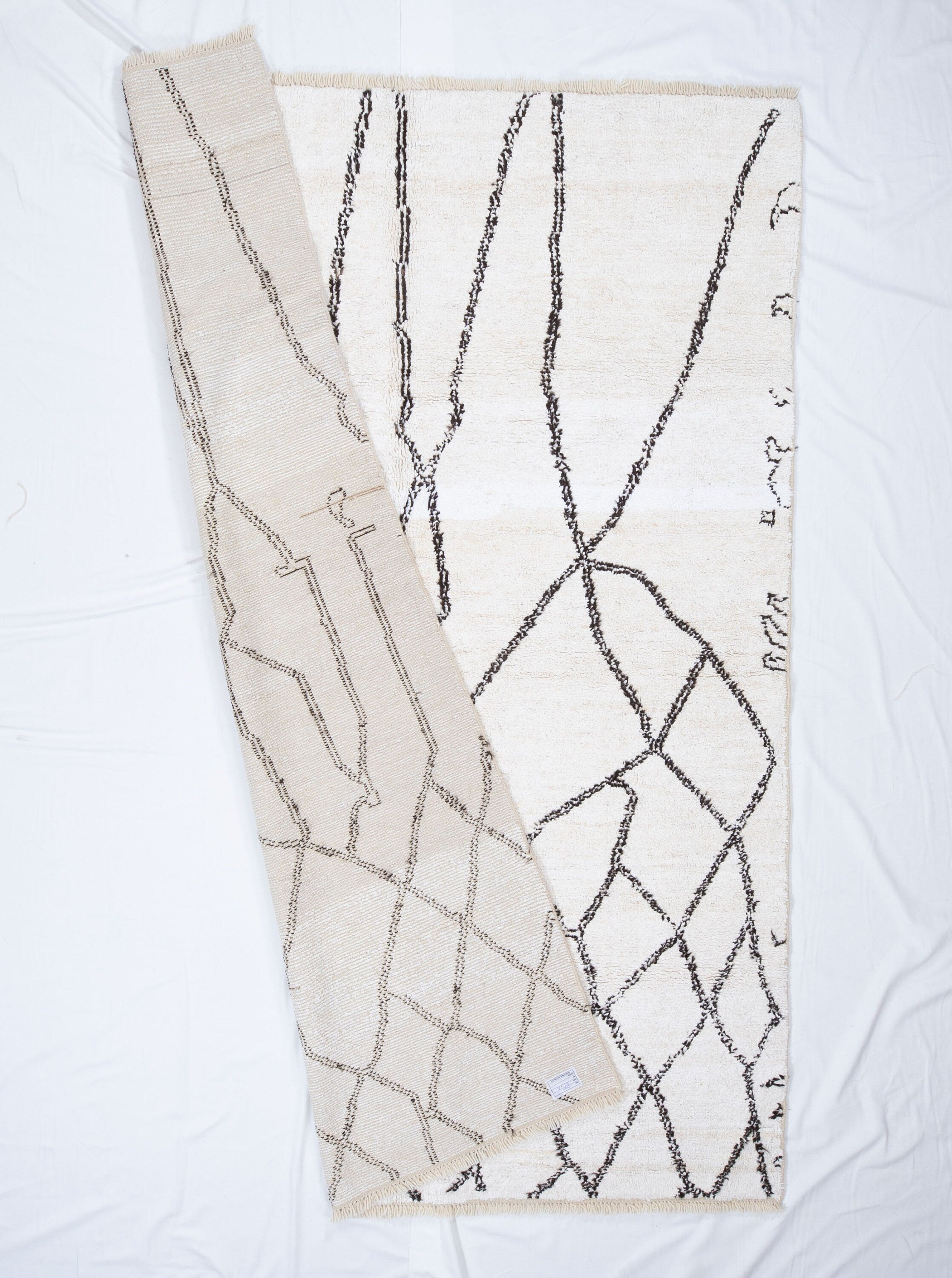 Contemporary TURKISH RUG up cycled from vintage HEMP and goat hair flat weaves.