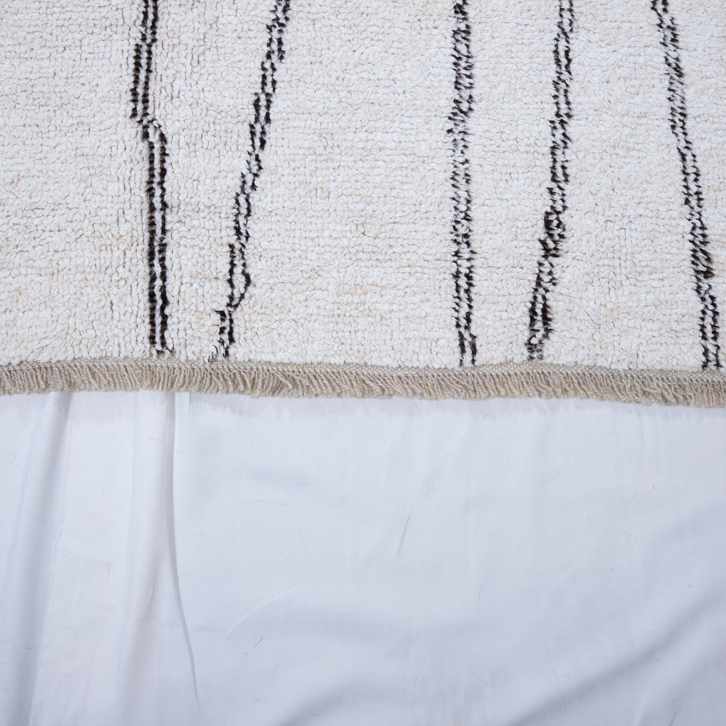 Contemporary TURKISH RUG up cycled from vintage HEMP and goat hair flat weaves