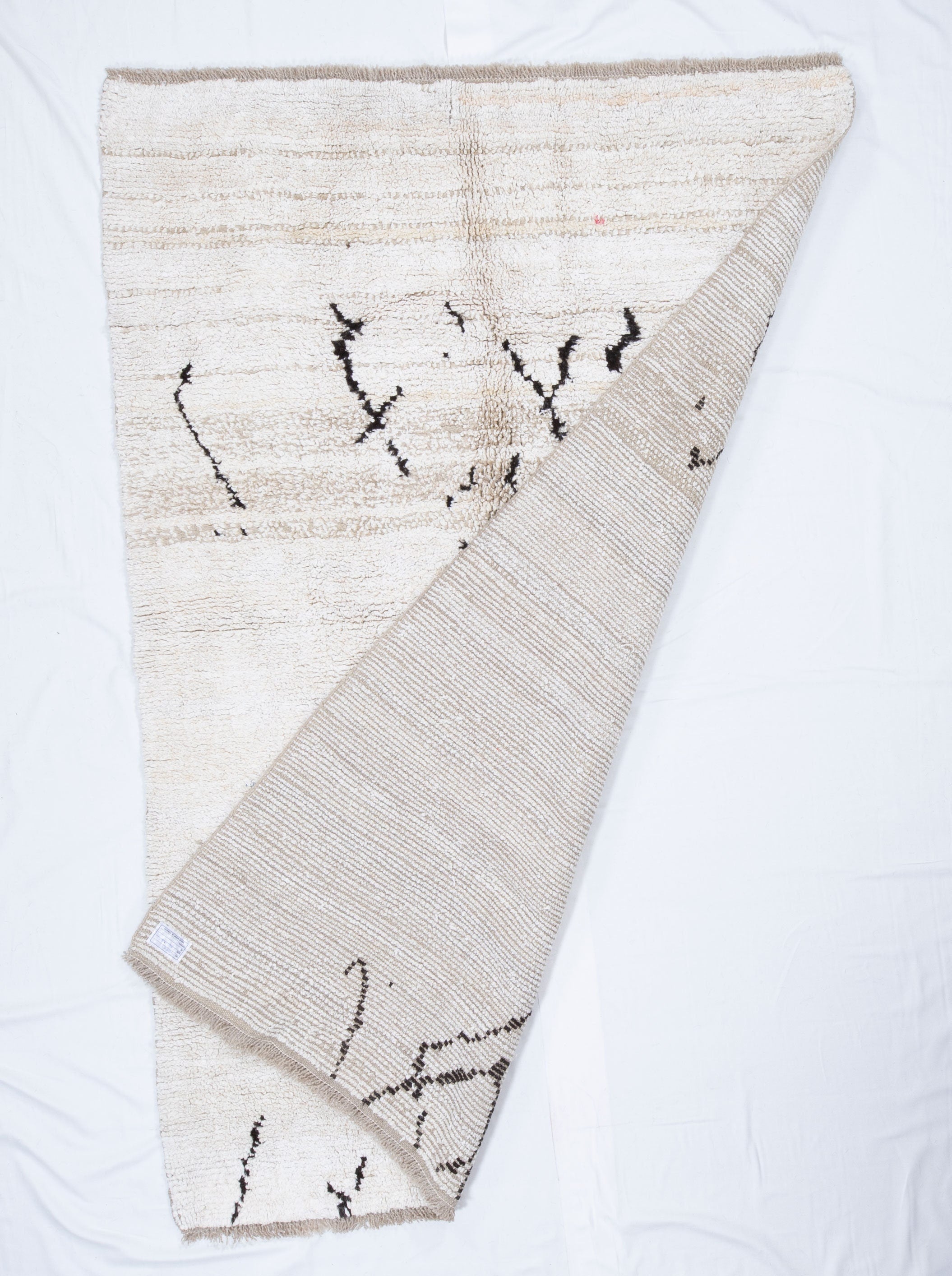 Contemporary TURKISH RUG up cycled from vintage HEMP and goat hair flat weaves