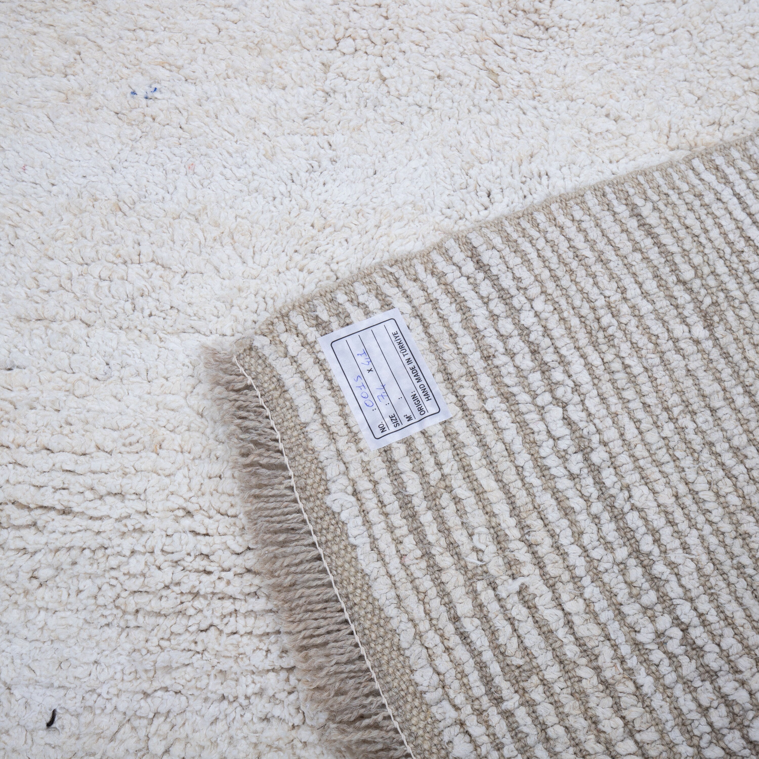 Contemporary TURKISH RUG up cycled from vintage HEMP and goat hair flat weaves