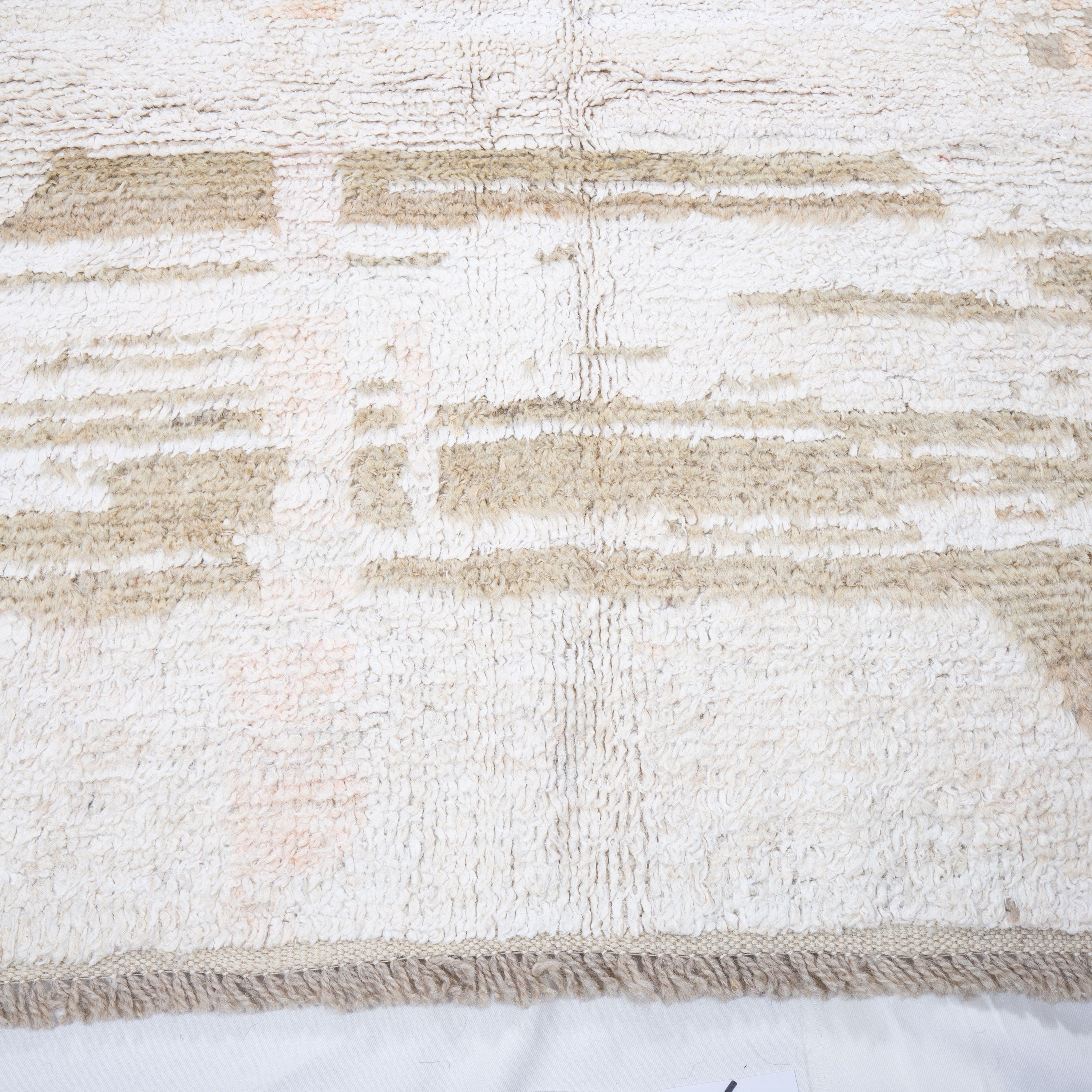 Contemporary TURKISH RUG up cycled from vintage HEMP and goat hair flat weaves