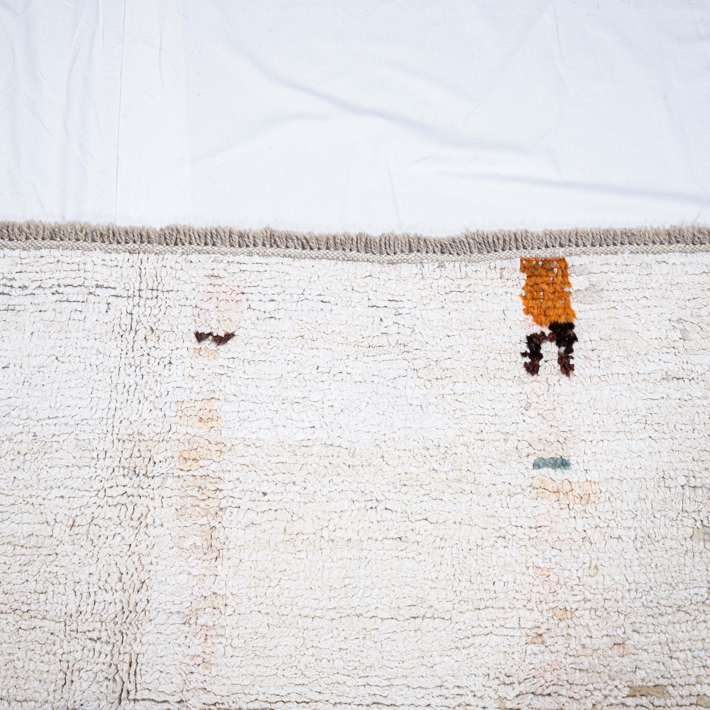 Contemporary TURKISH RUG up cycled from vintage HEMP and goat hair flat weaves