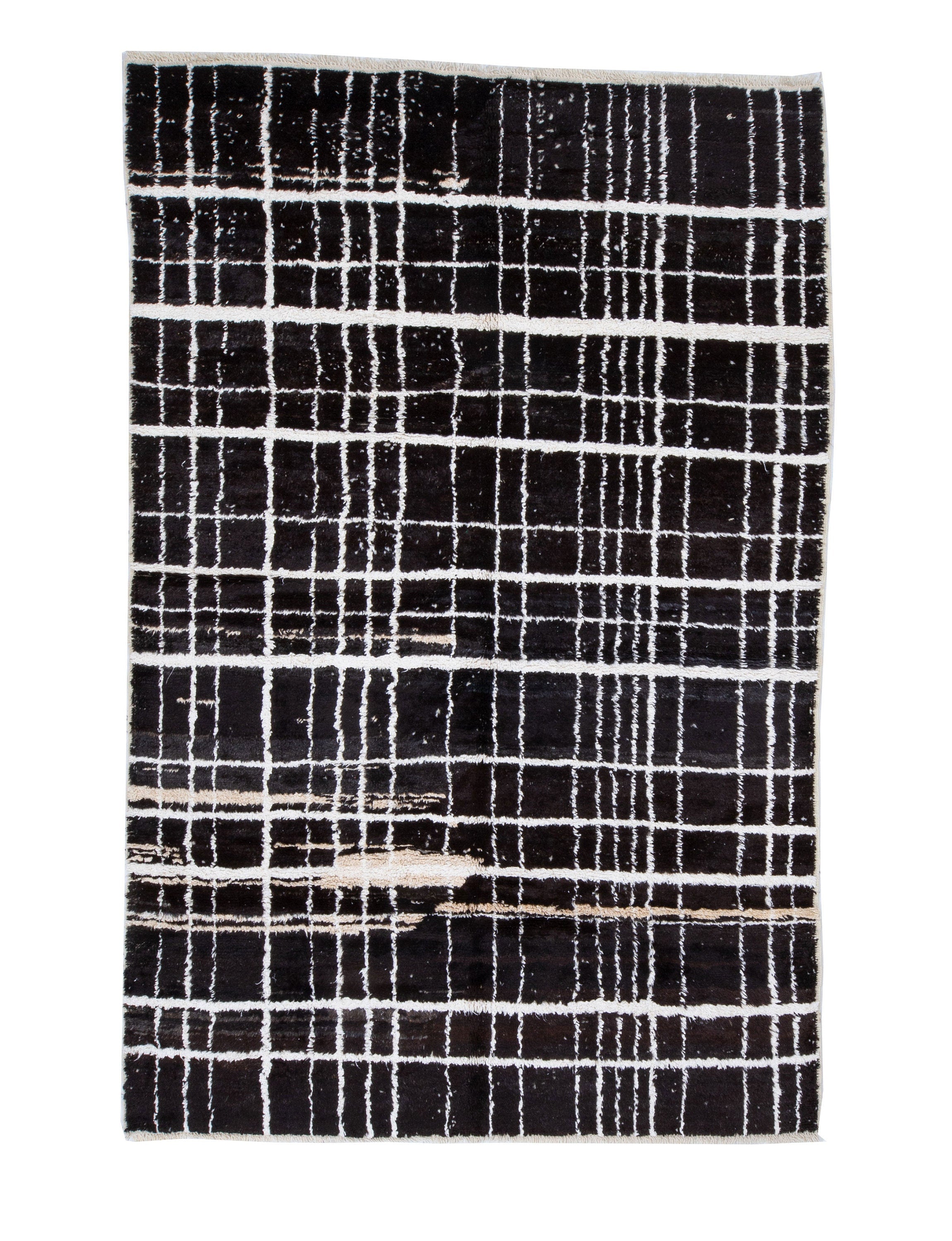 Contemporary TURKISH RUG up cycled from vintage HEMP and goat hair flat weaves