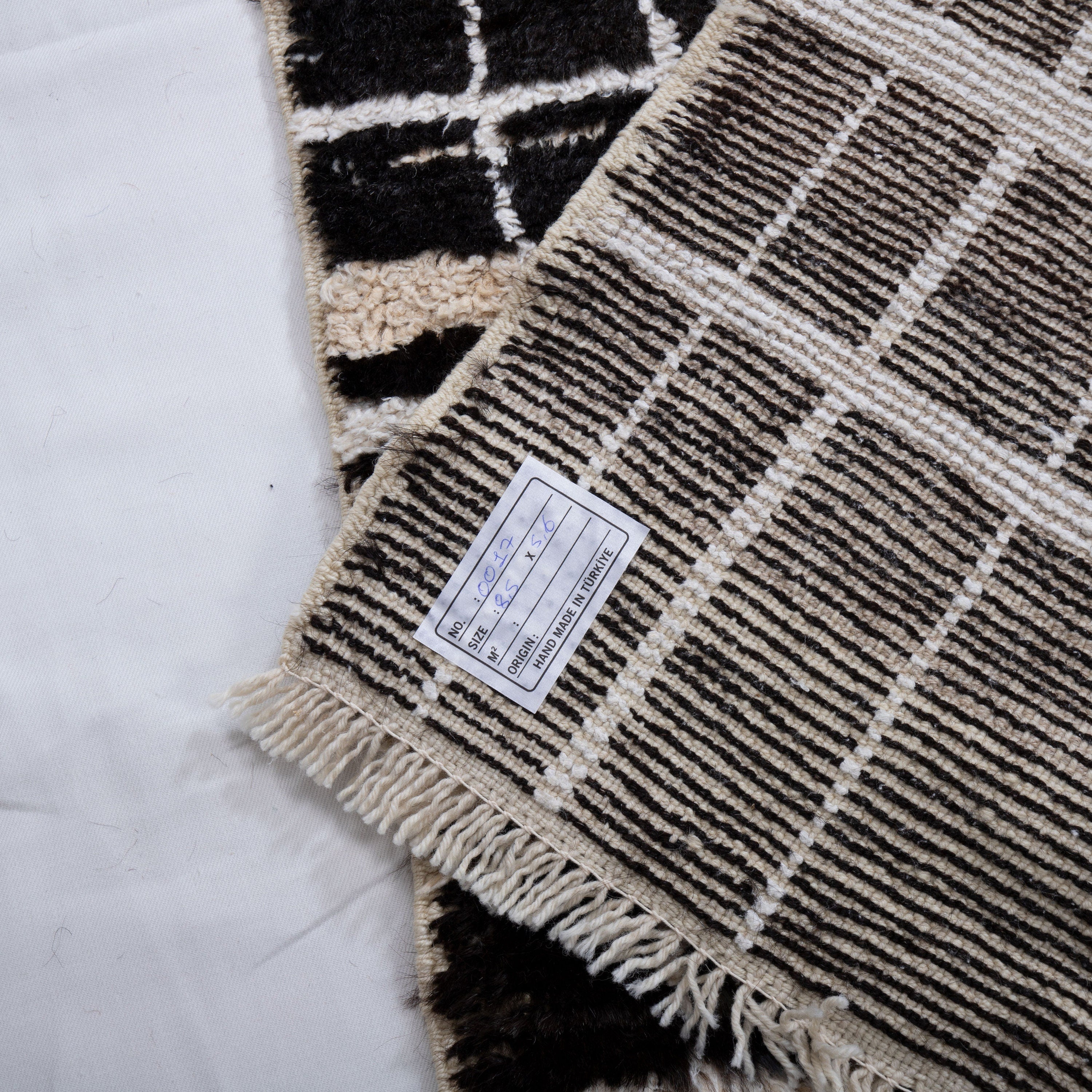 Contemporary TURKISH RUG up cycled from vintage HEMP and goat hair flat weaves
