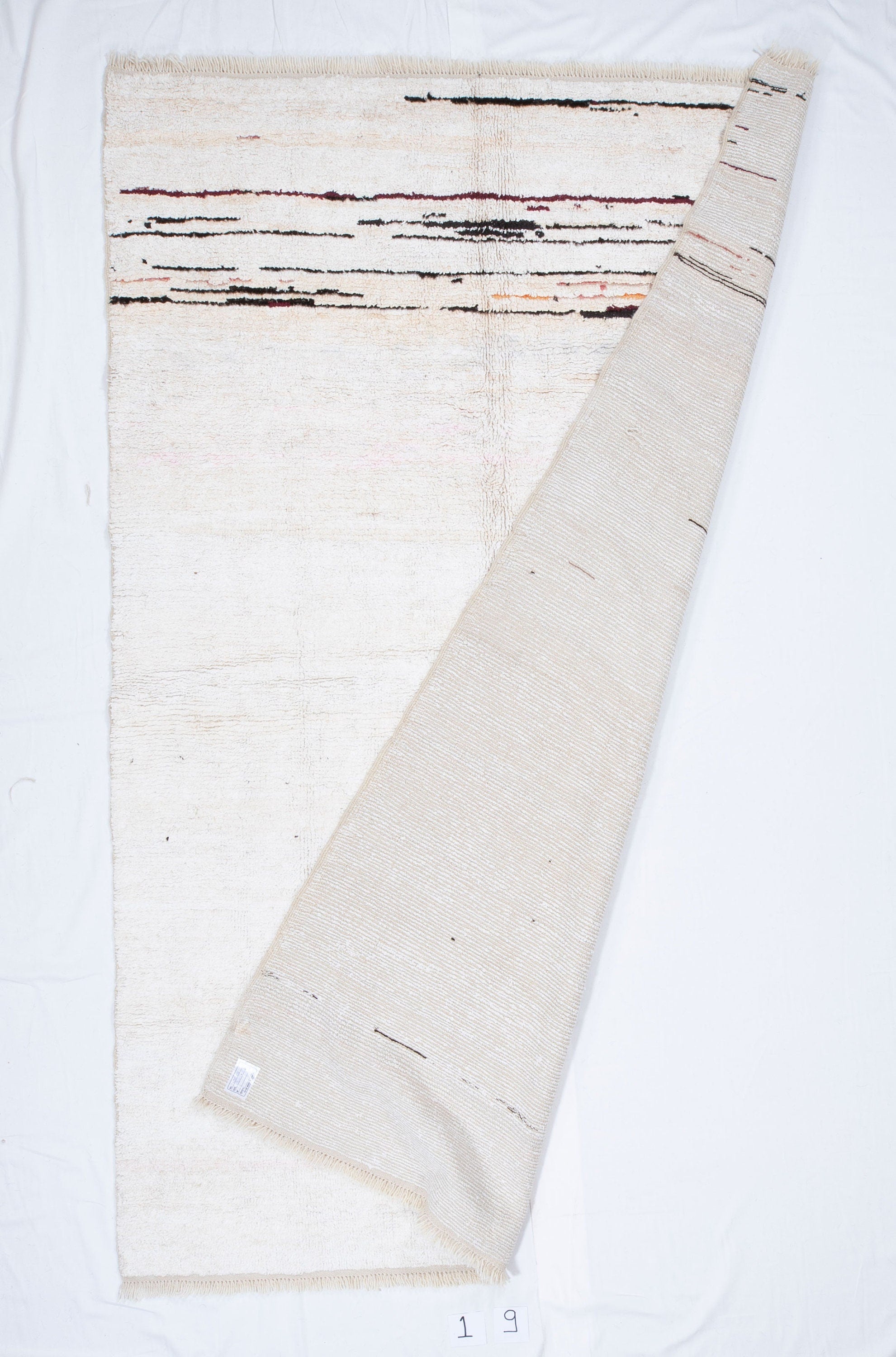 Contemporary TURKISH RUG up cycled from vintage HEMP and goat hair flat weaves