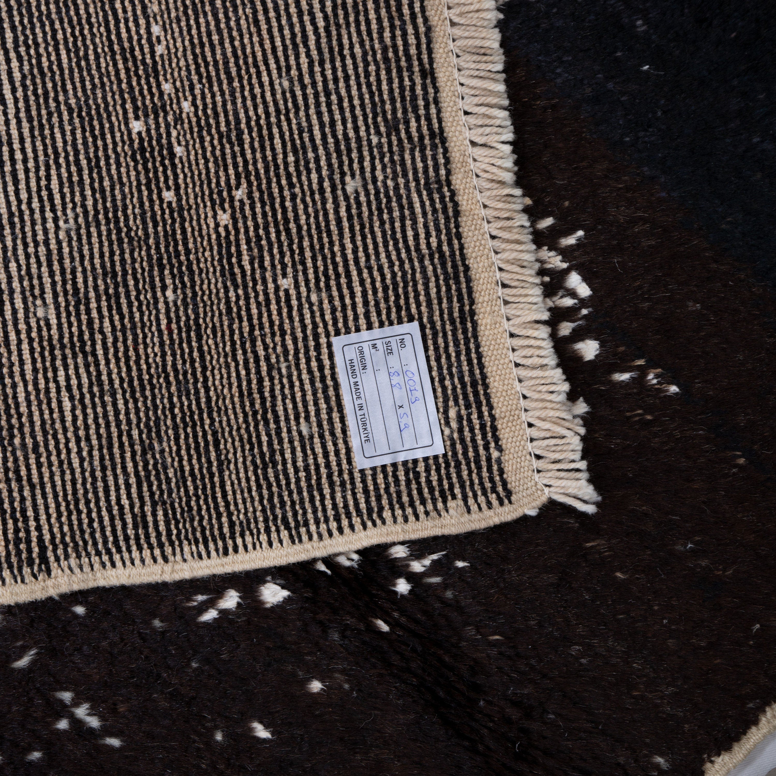 Contemporary TURKISH RUG up cycled from vintage HEMP and goat hair flat weaves.