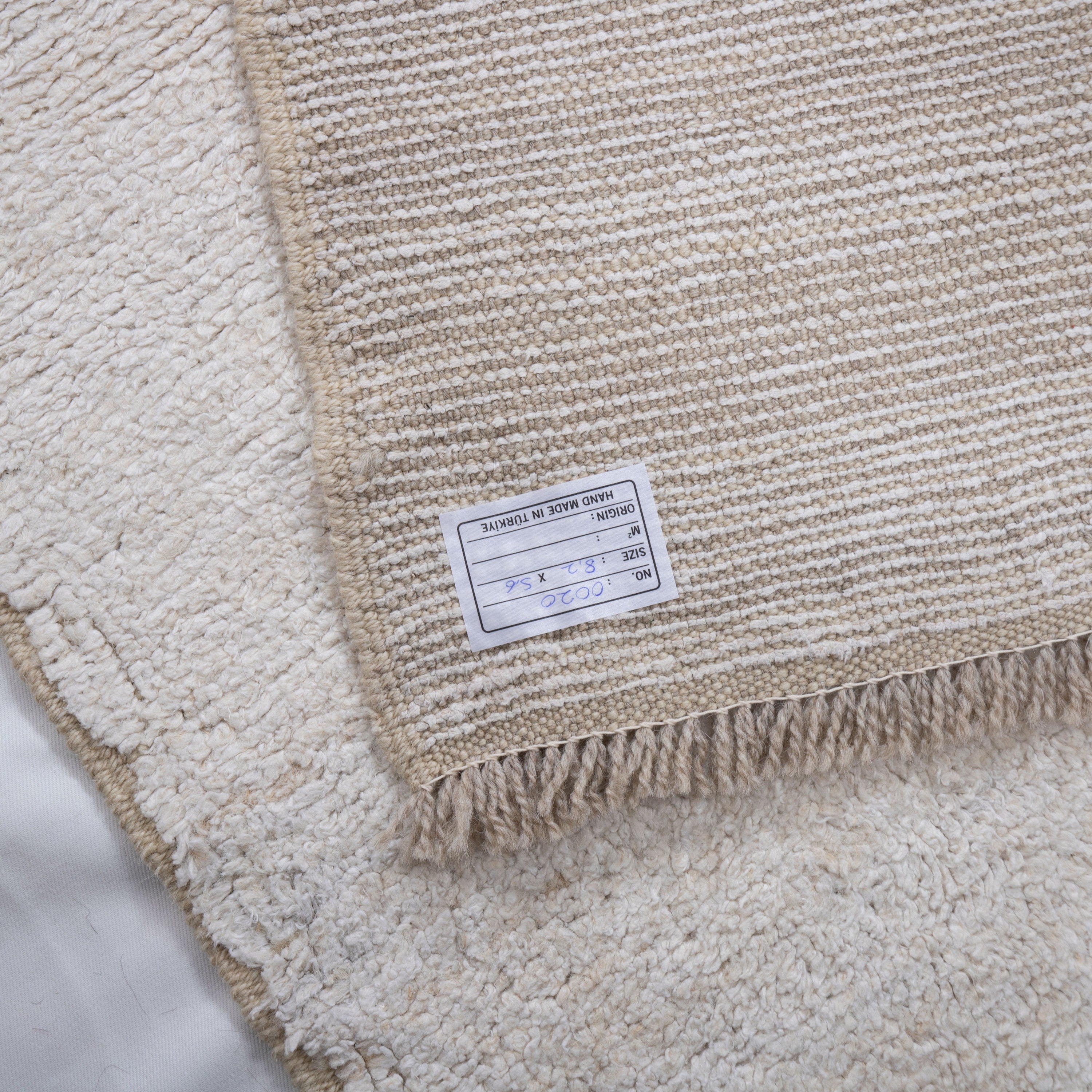 Contemporary TURKISH RUG up cycled from vintage HEMP and goat hair flat weaves.