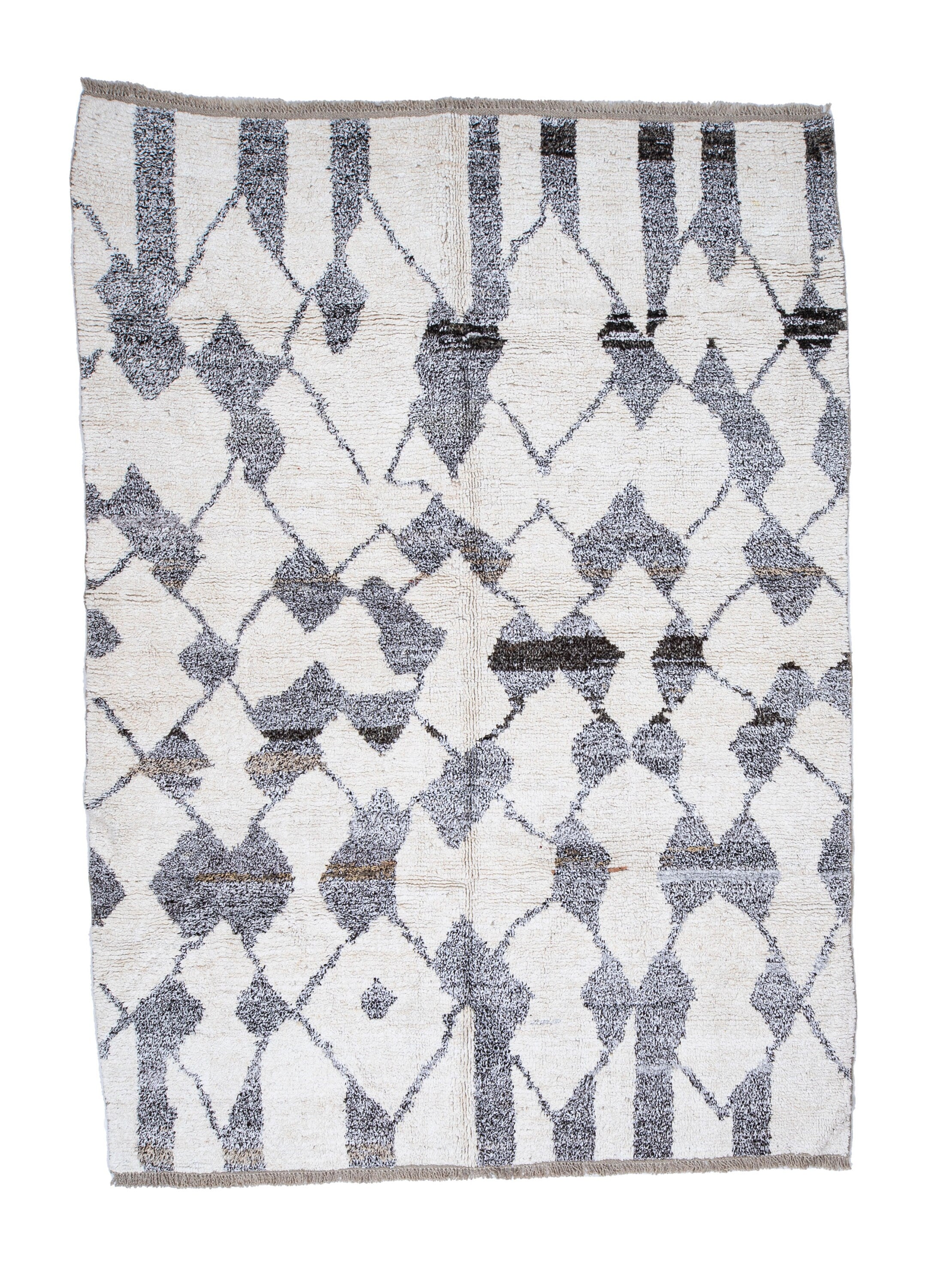 Contemporary TURKISH RUG up cycled from vintage HEMP and goat hair flat weaves