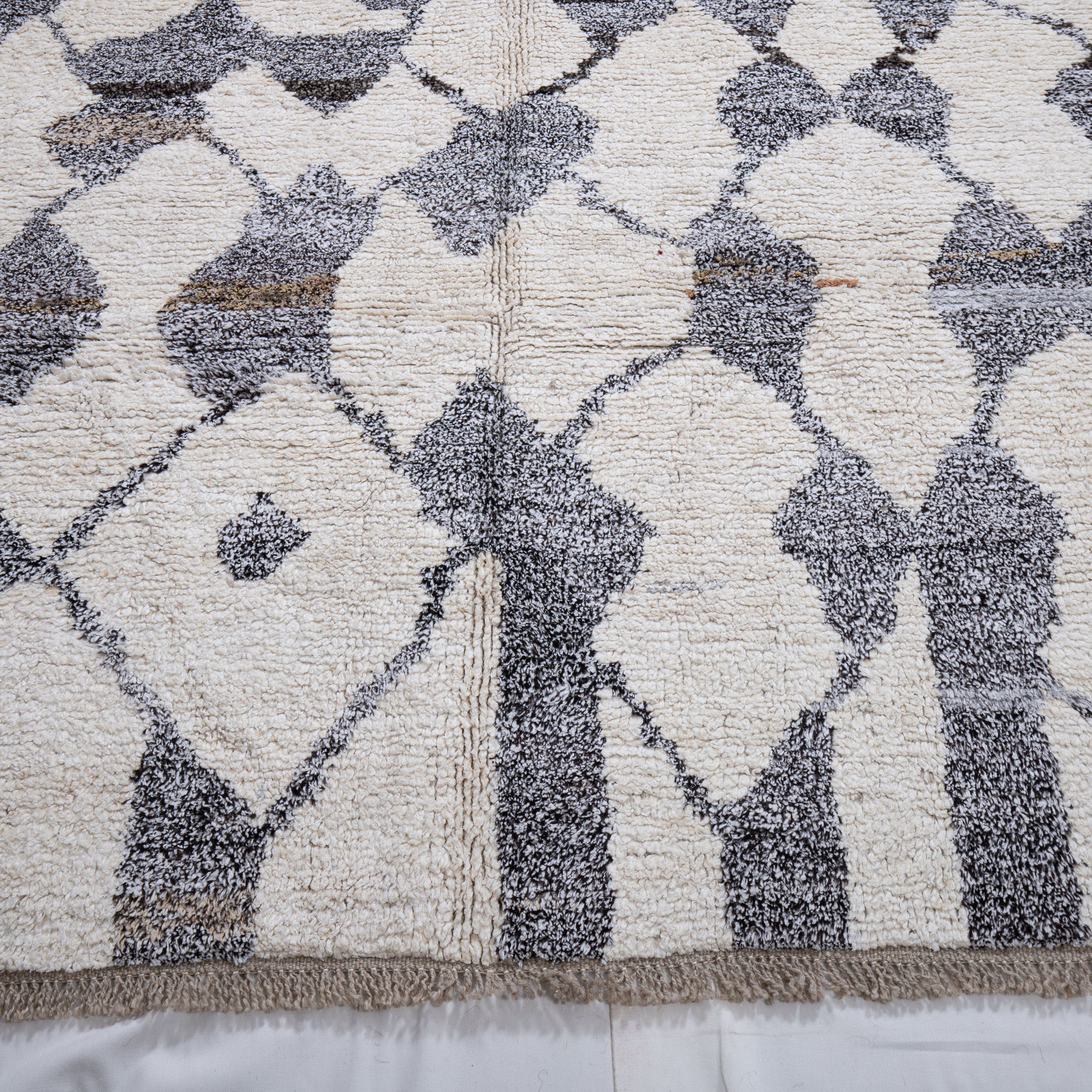 Contemporary TURKISH RUG up cycled from vintage HEMP and goat hair flat weaves