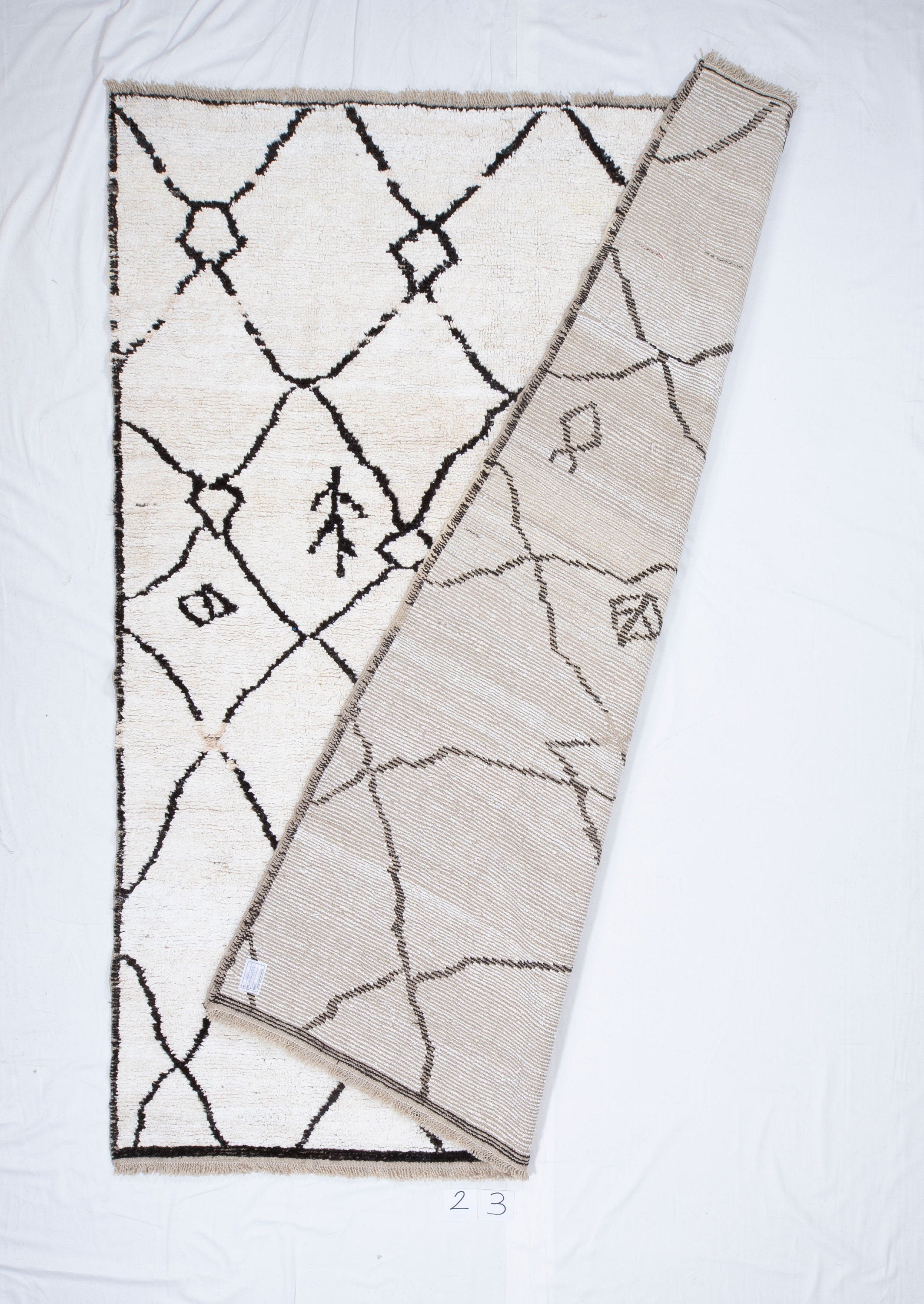 Contemporary TURKISH RUG up cycled from vintage HEMP and goat hair flat weaves