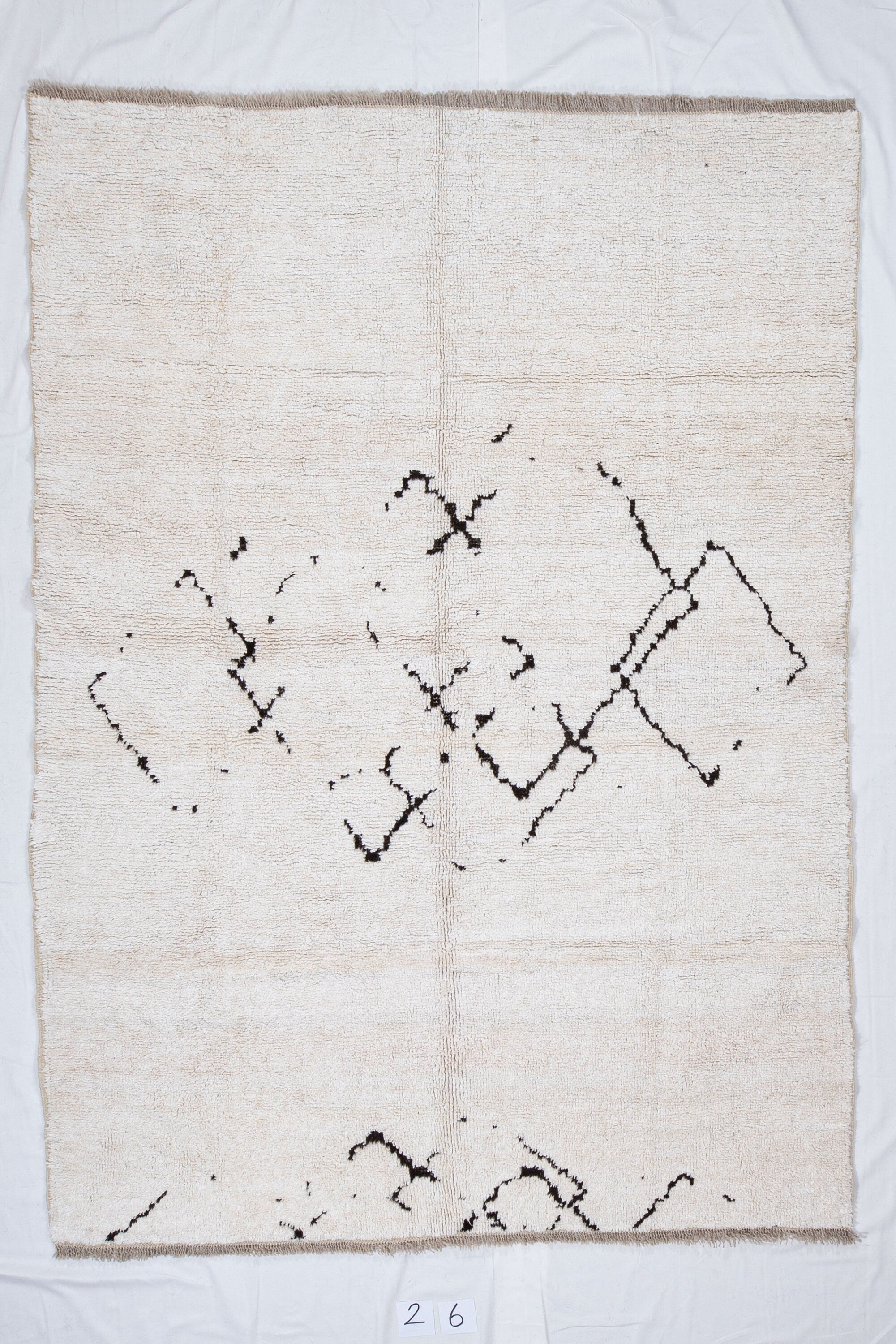 Contemporary TURKISH RUG up cycled from vintage HEMP and goat hair flat weaves