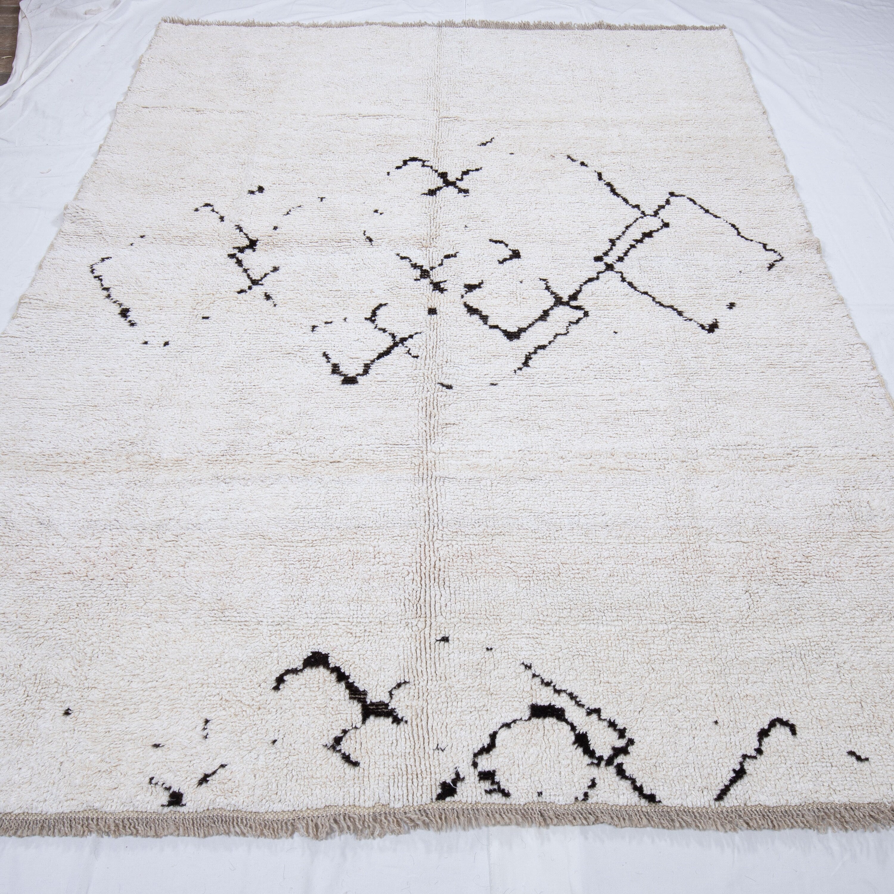 Contemporary TURKISH RUG up cycled from vintage HEMP and goat hair flat weaves