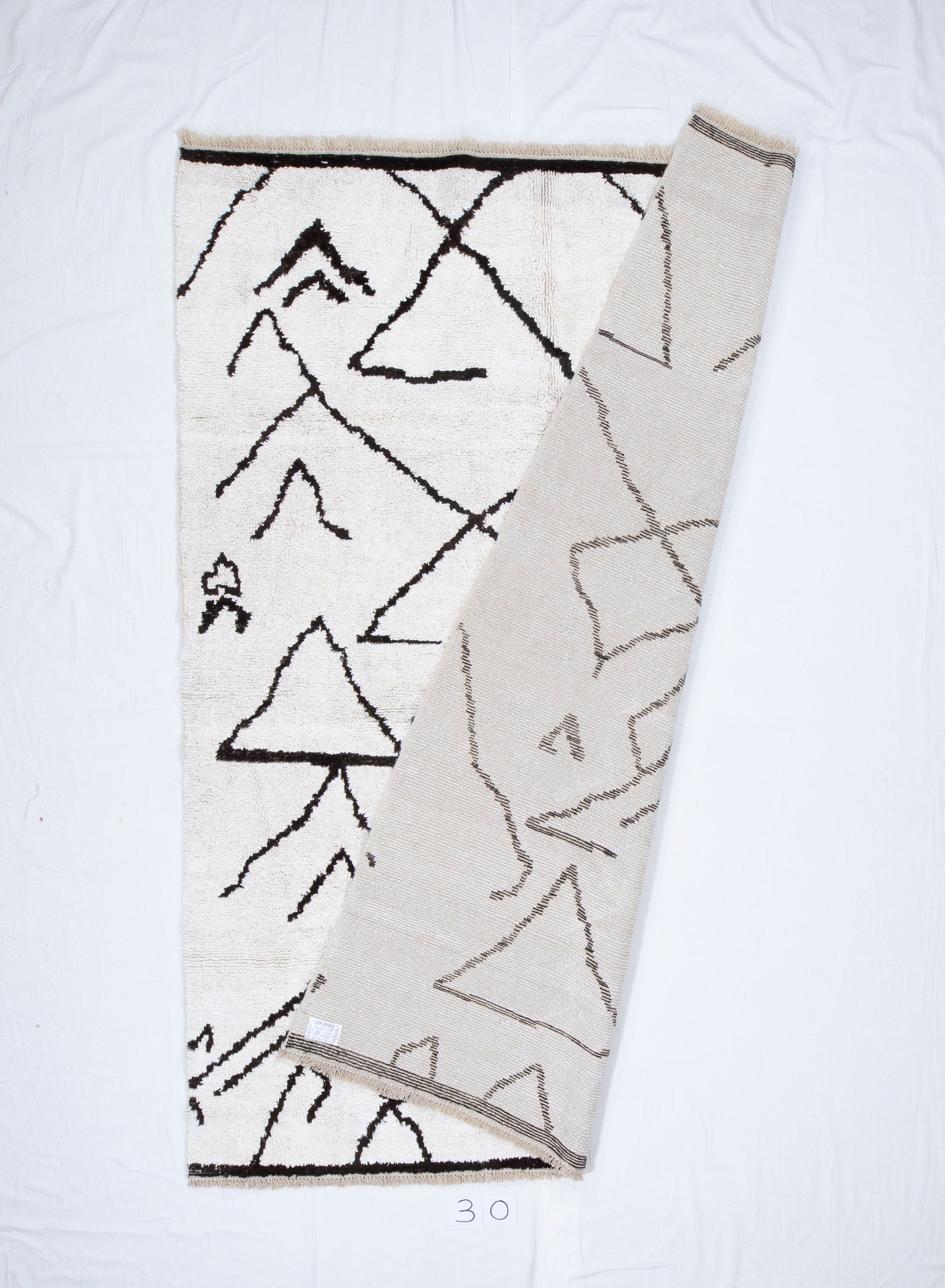 Contemporary TURKISH RUG up cycled from vintage HEMP and goat hair flat weaves