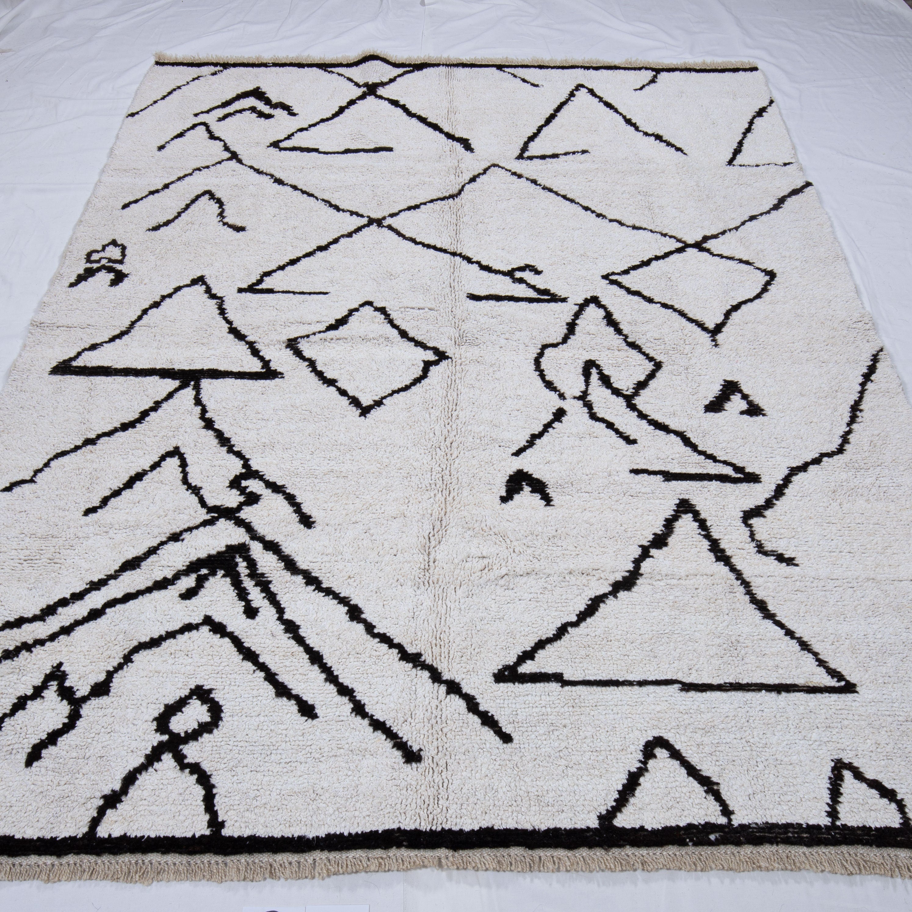 Contemporary TURKISH RUG up cycled from vintage HEMP and goat hair flat weaves