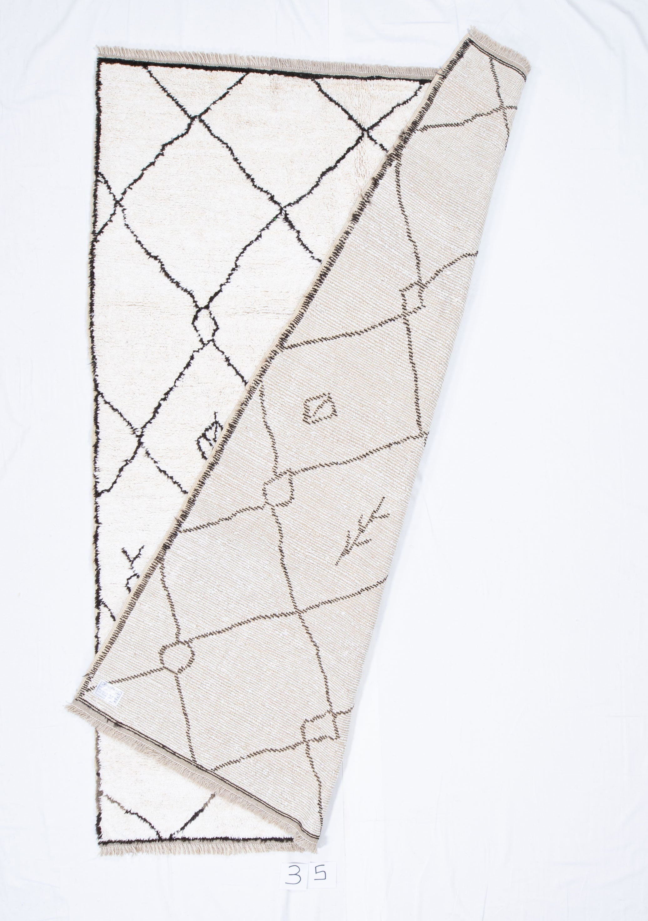 Contemporary TURKISH RUG up cycled from vintage HEMP and goat hair flat weaves.