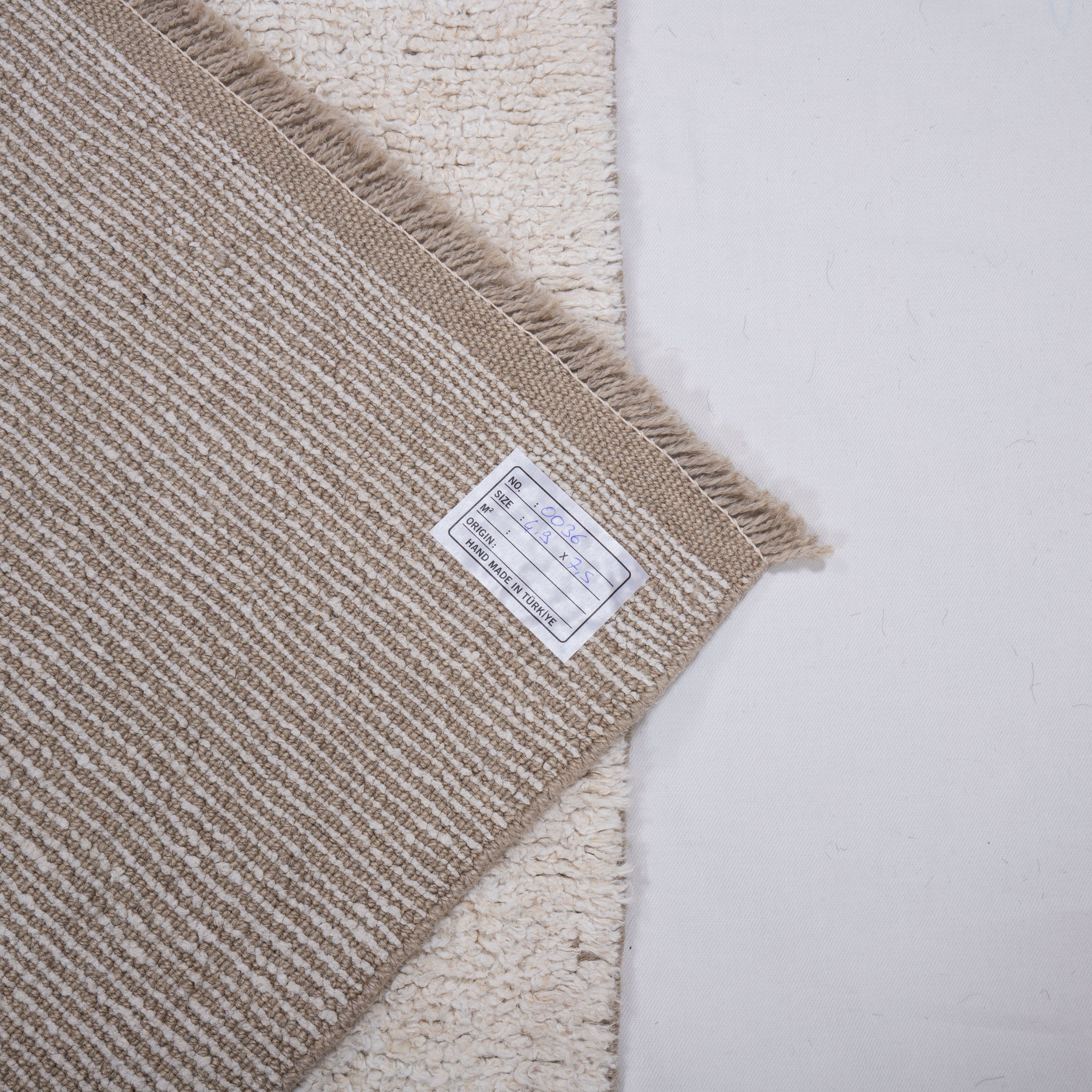 Contemporary TURKISH RUG up cycled from vintage HEMP and goat hair flat weaves.