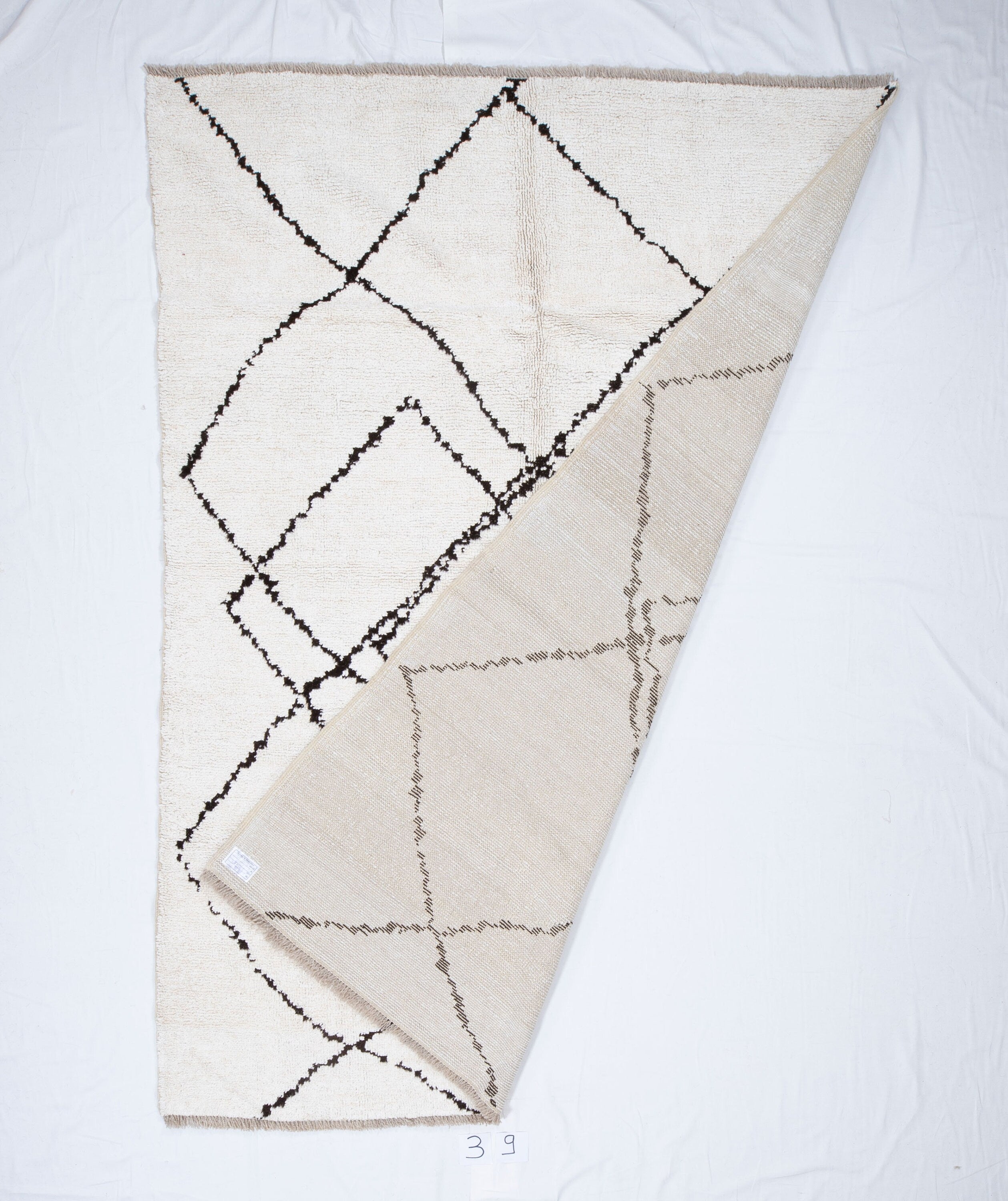 Contemporary TURKISH RUG up cycled from vintage HEMP and goat hair flat weaves