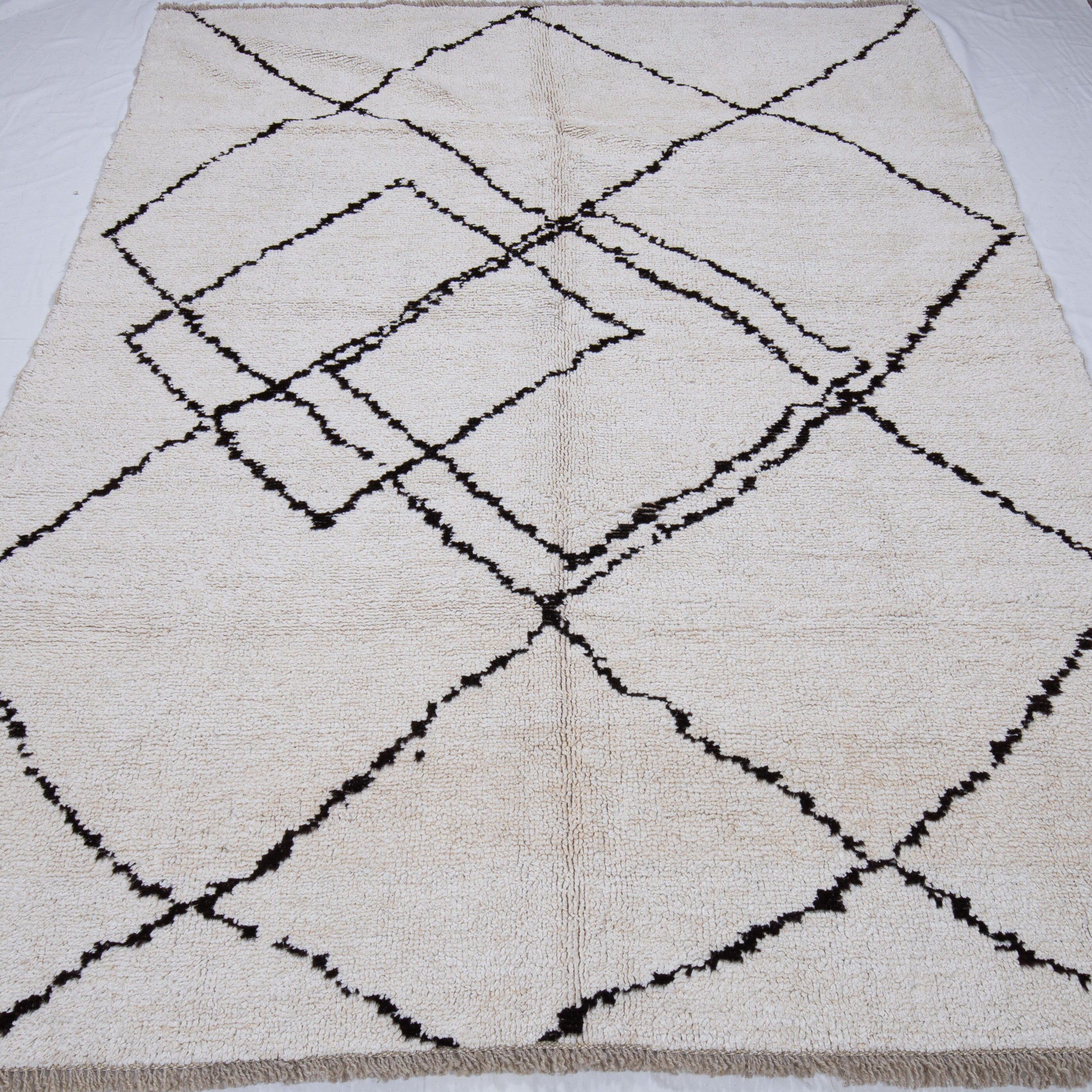 Contemporary TURKISH RUG up cycled from vintage HEMP and goat hair flat weaves