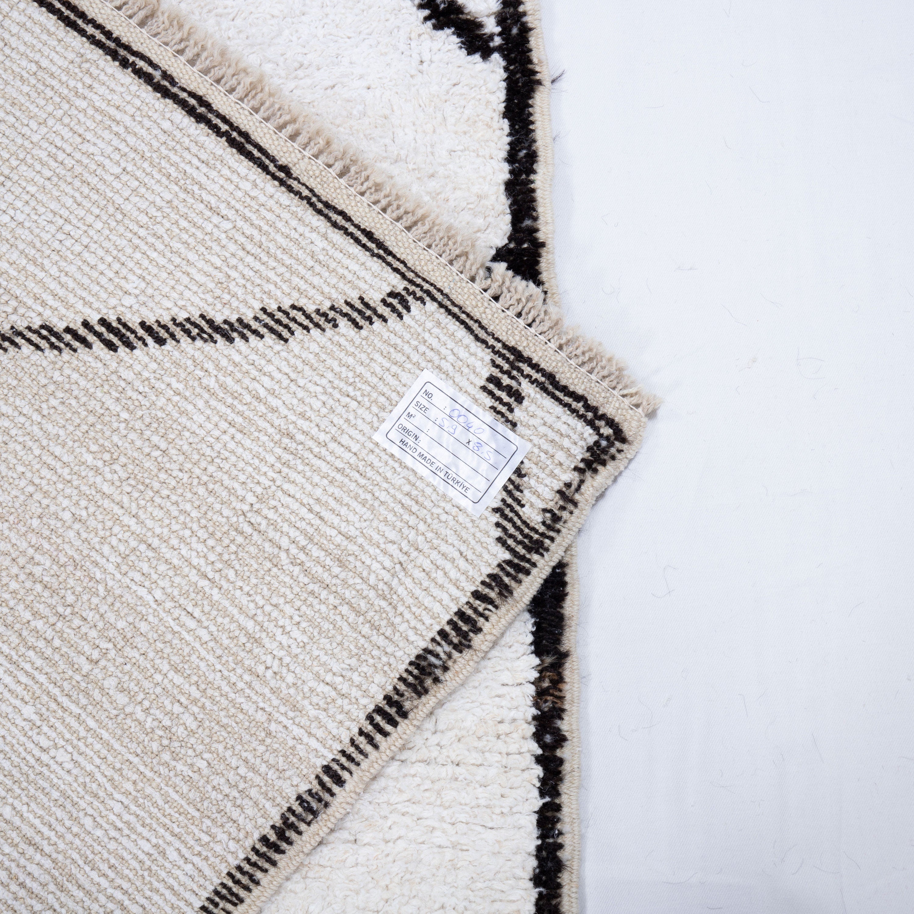 Contemporary TURKISH RUG up cycled from vintage HEMP and goat hair flat weaves