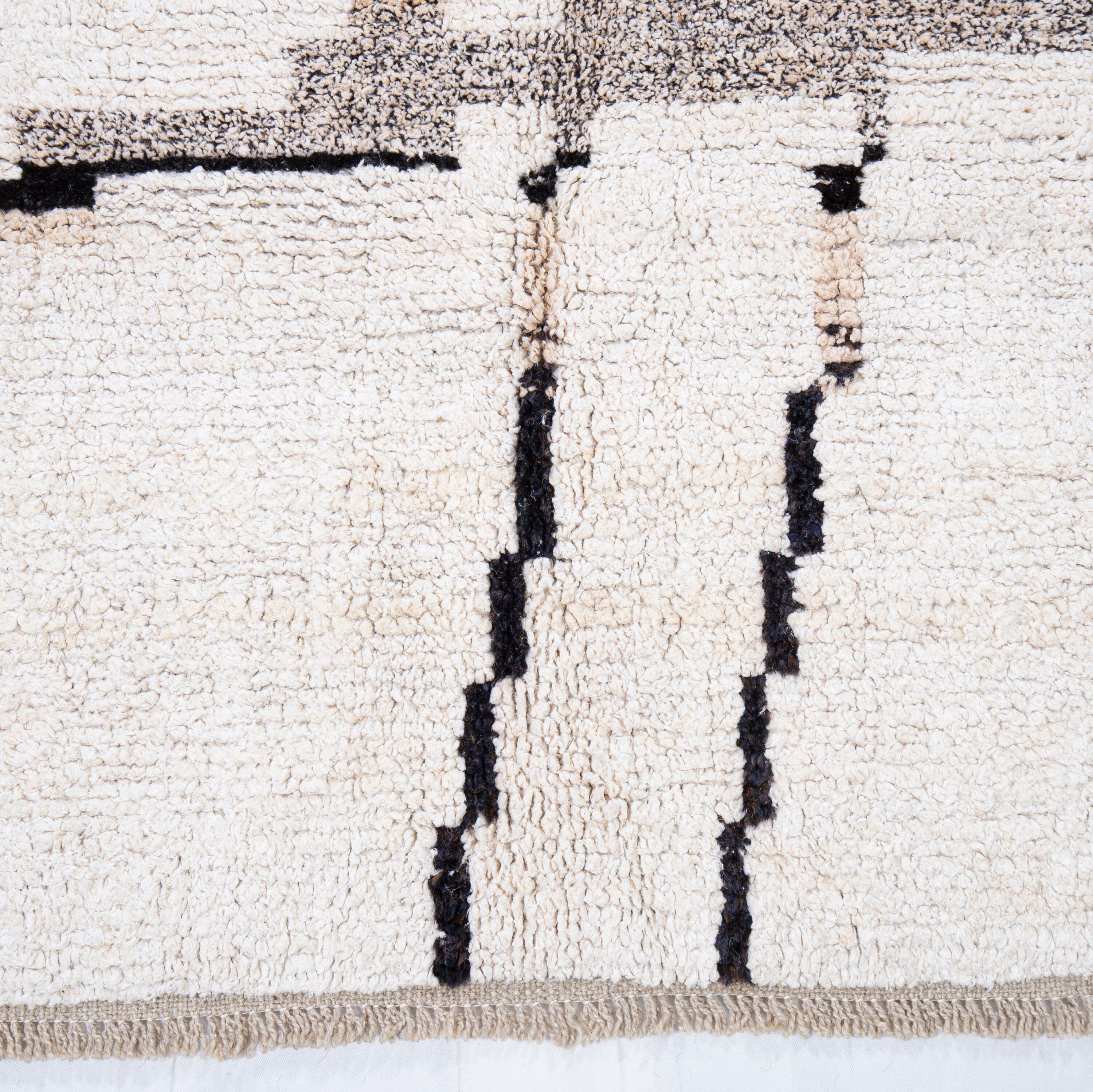 Contemporary TURKISH RUG up cycled from vintage HEMP and goat hair flat weaves