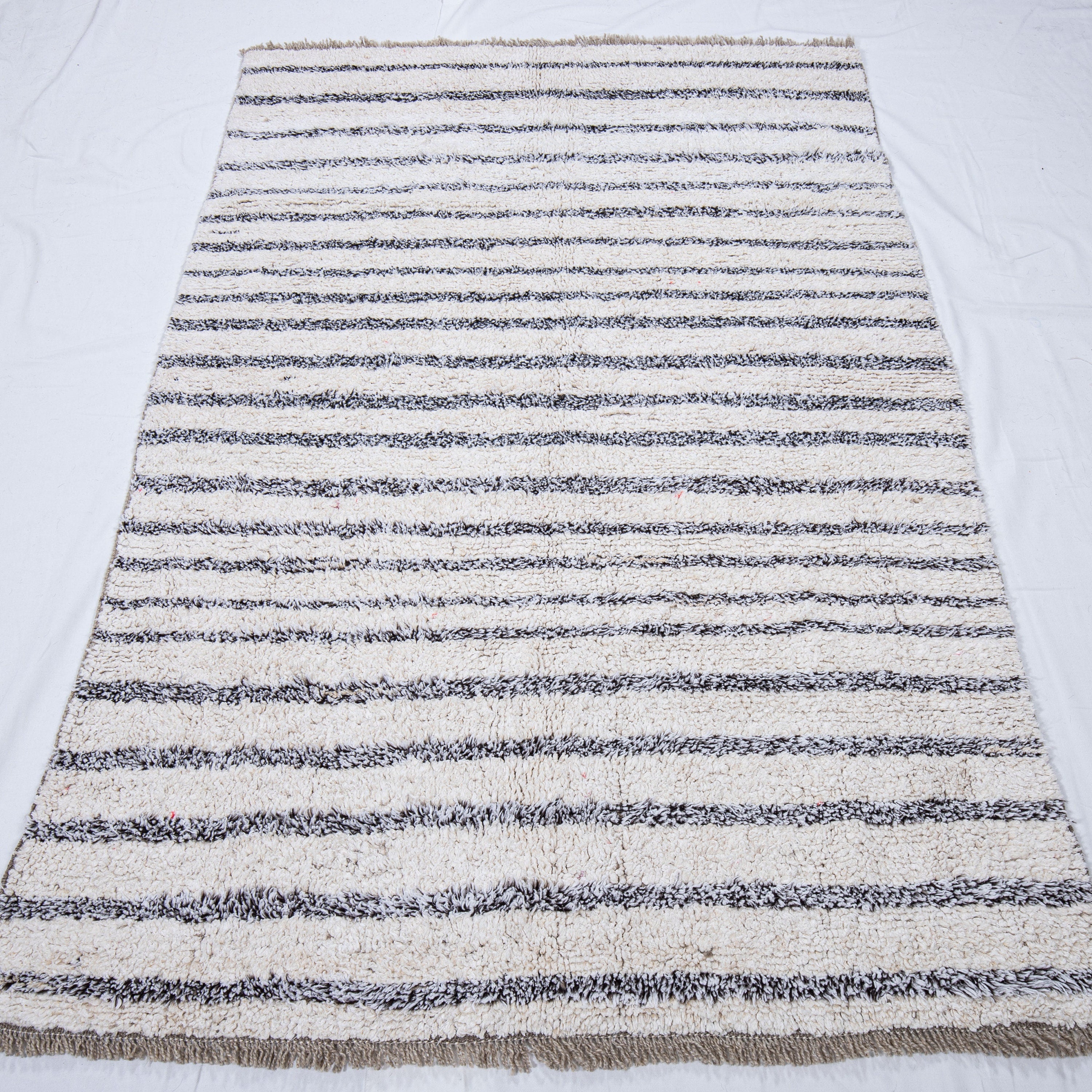 Contemporary TURKISH RUG up cycled from vintage HEMP and goat hair flat weaves