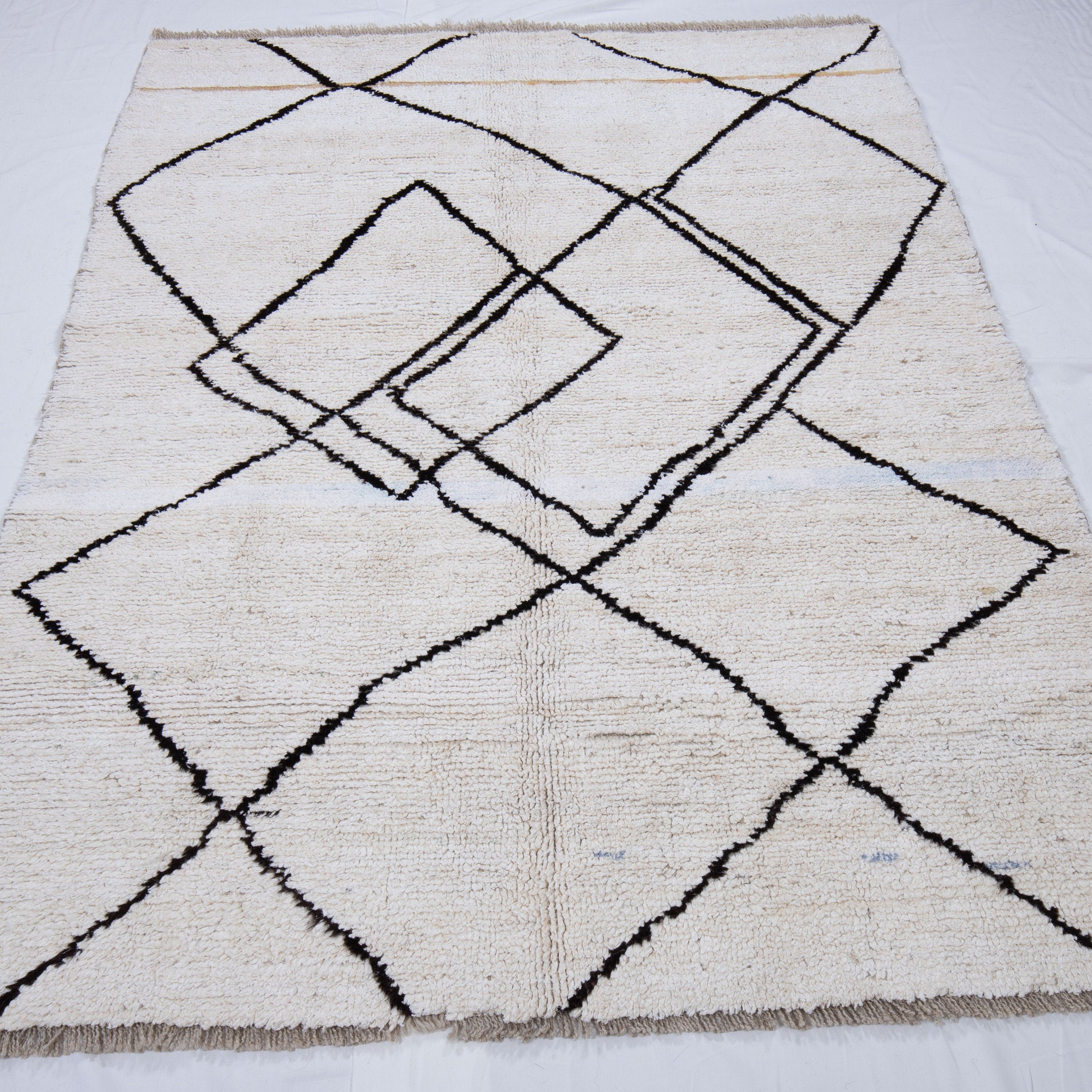 Contemporary TURKISH RUG up cycled from vintage HEMP and goat hair flat weaves
