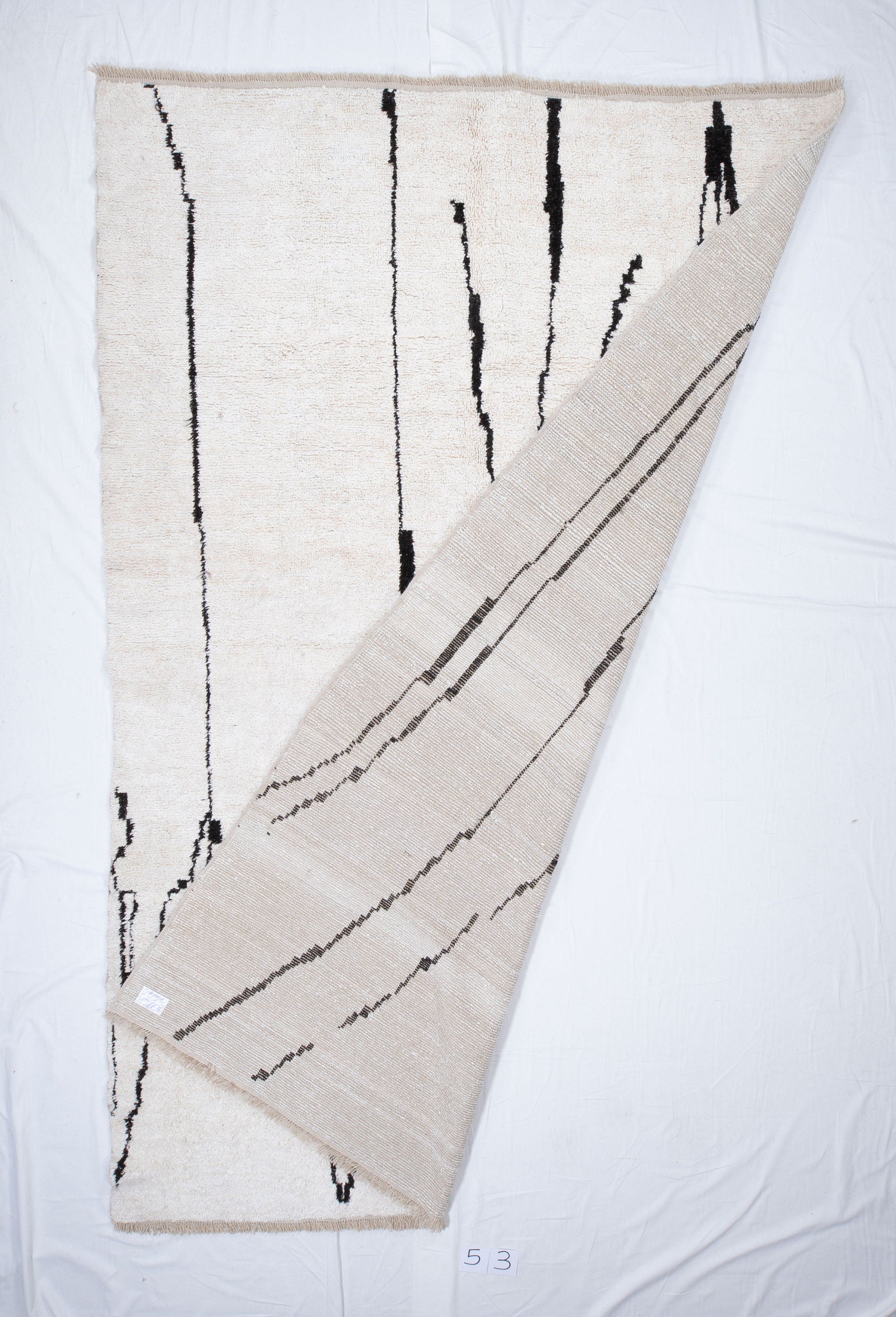 Contemporary TURKISH RUG up cycled from vintage HEMP and goat hair flat weaves