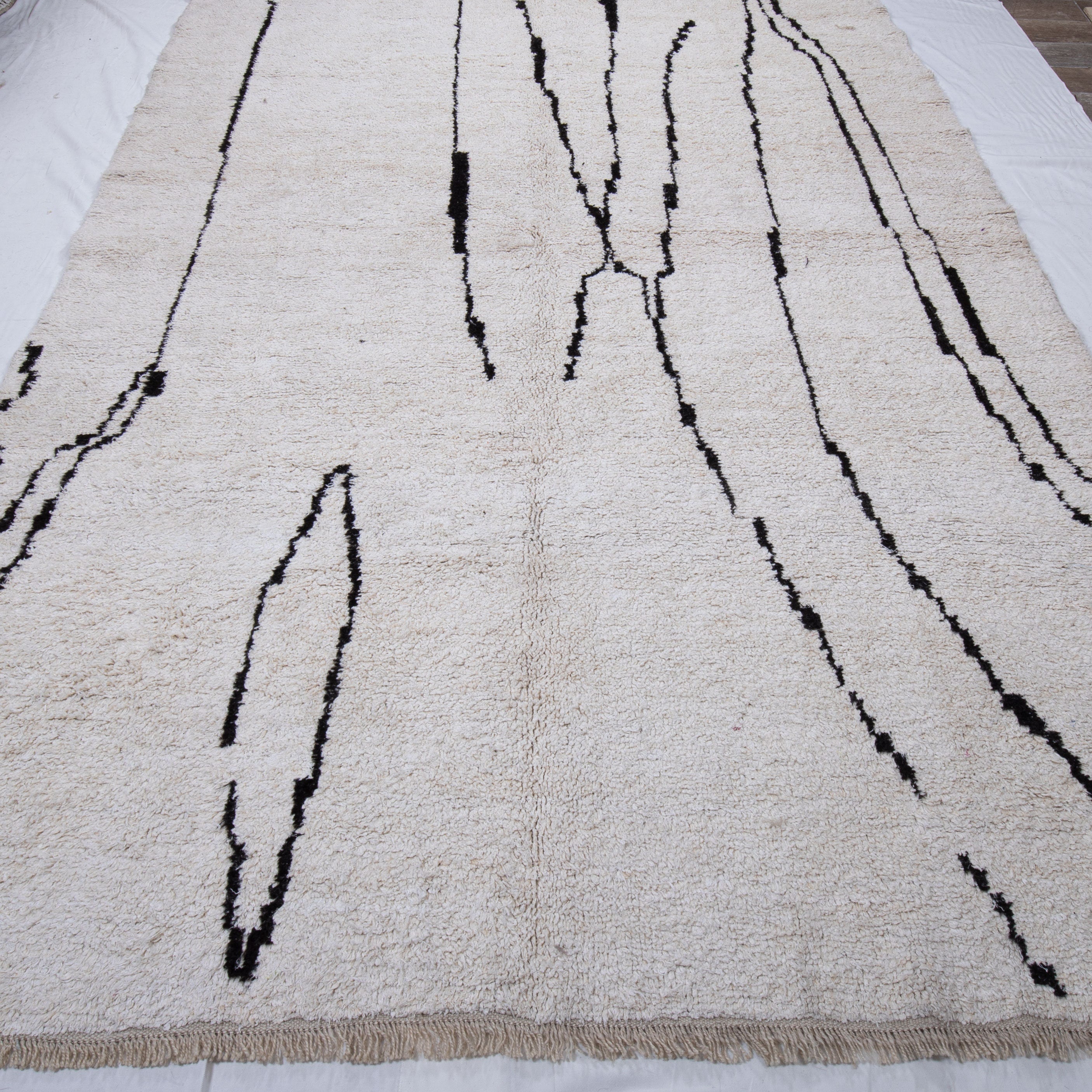 Contemporary TURKISH RUG up cycled from vintage HEMP and goat hair flat weaves