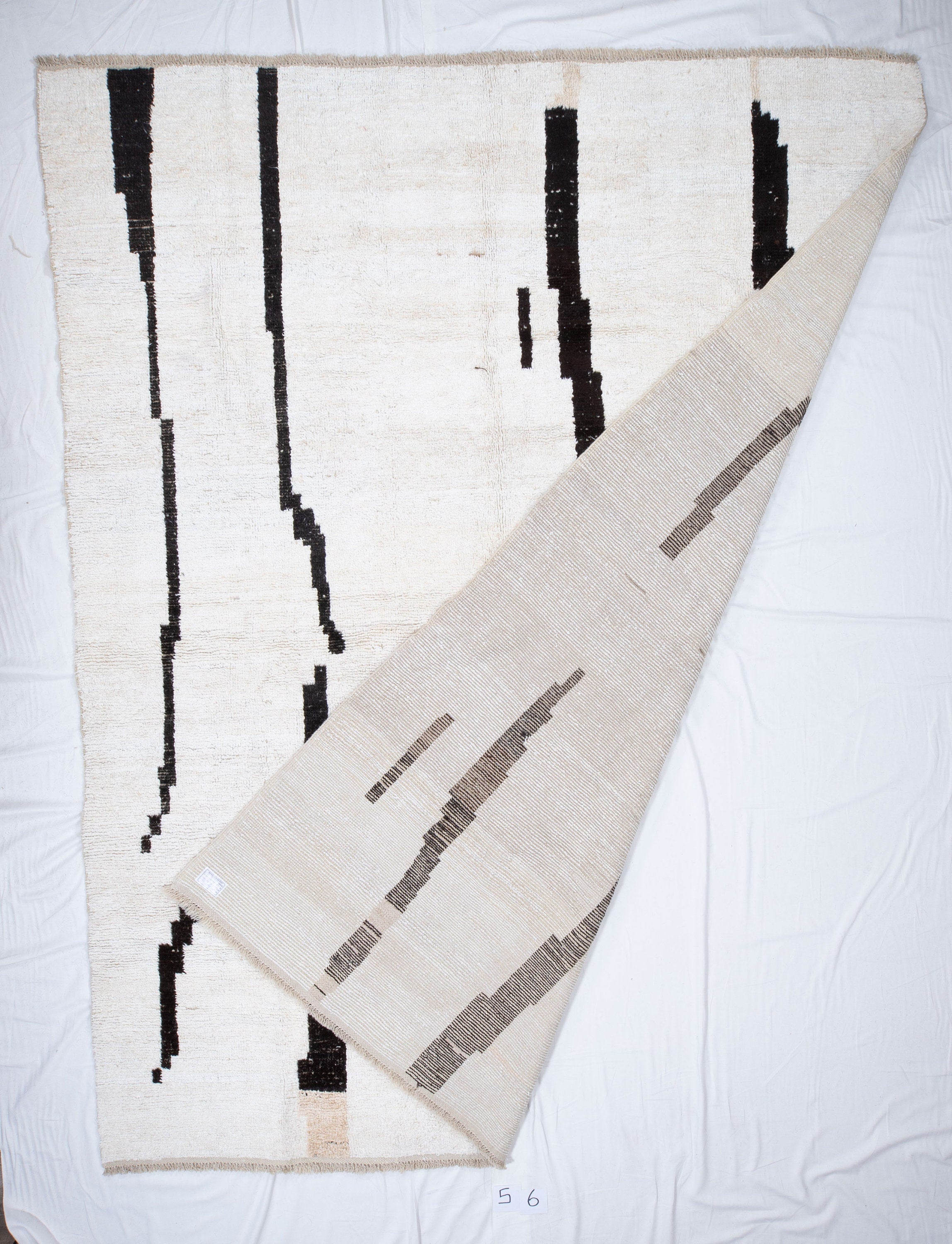 Contemporary TURKISH RUG up cycled from vintage HEMP and goat hair flat weaves