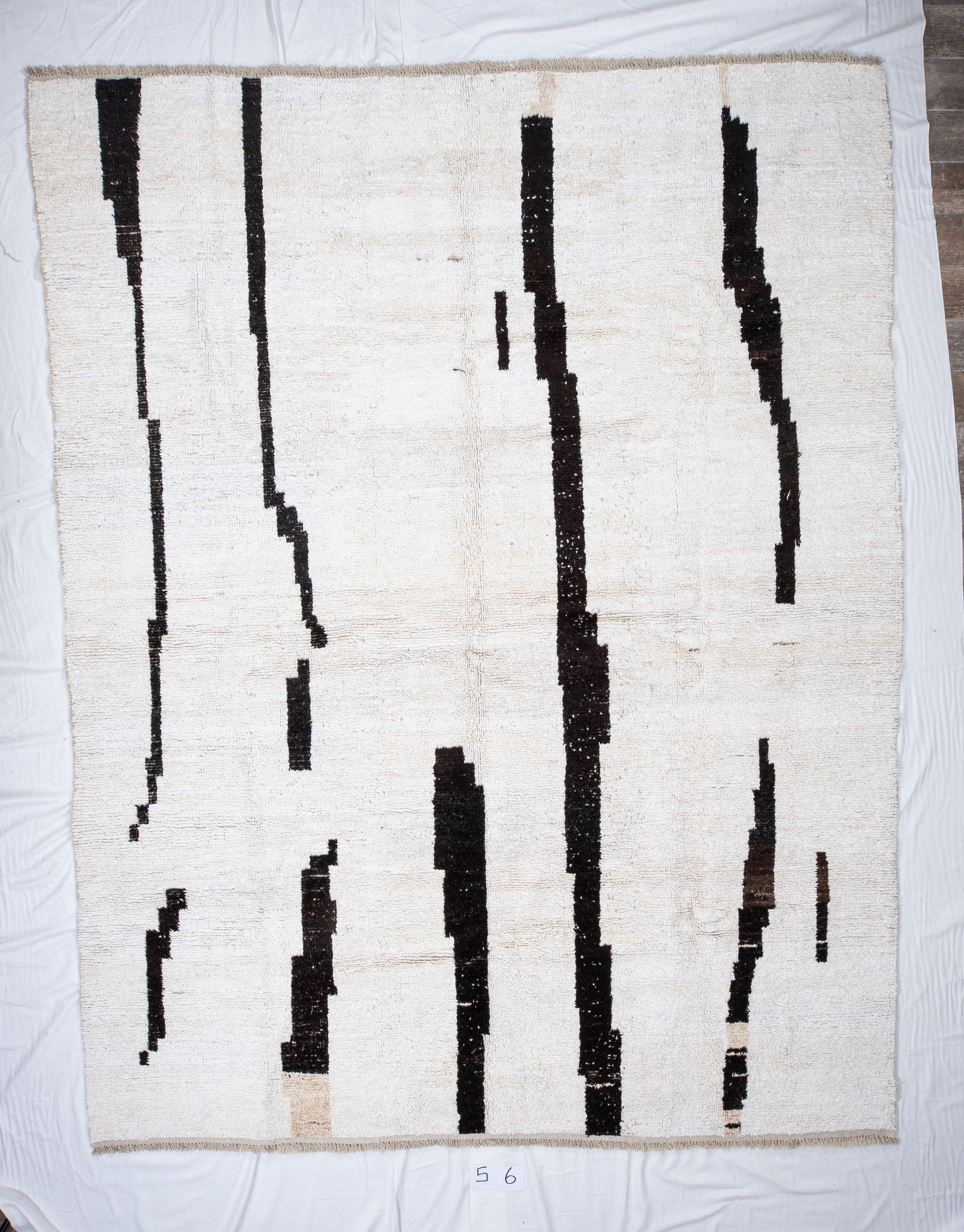 Contemporary TURKISH RUG up cycled from vintage HEMP and goat hair flat weaves