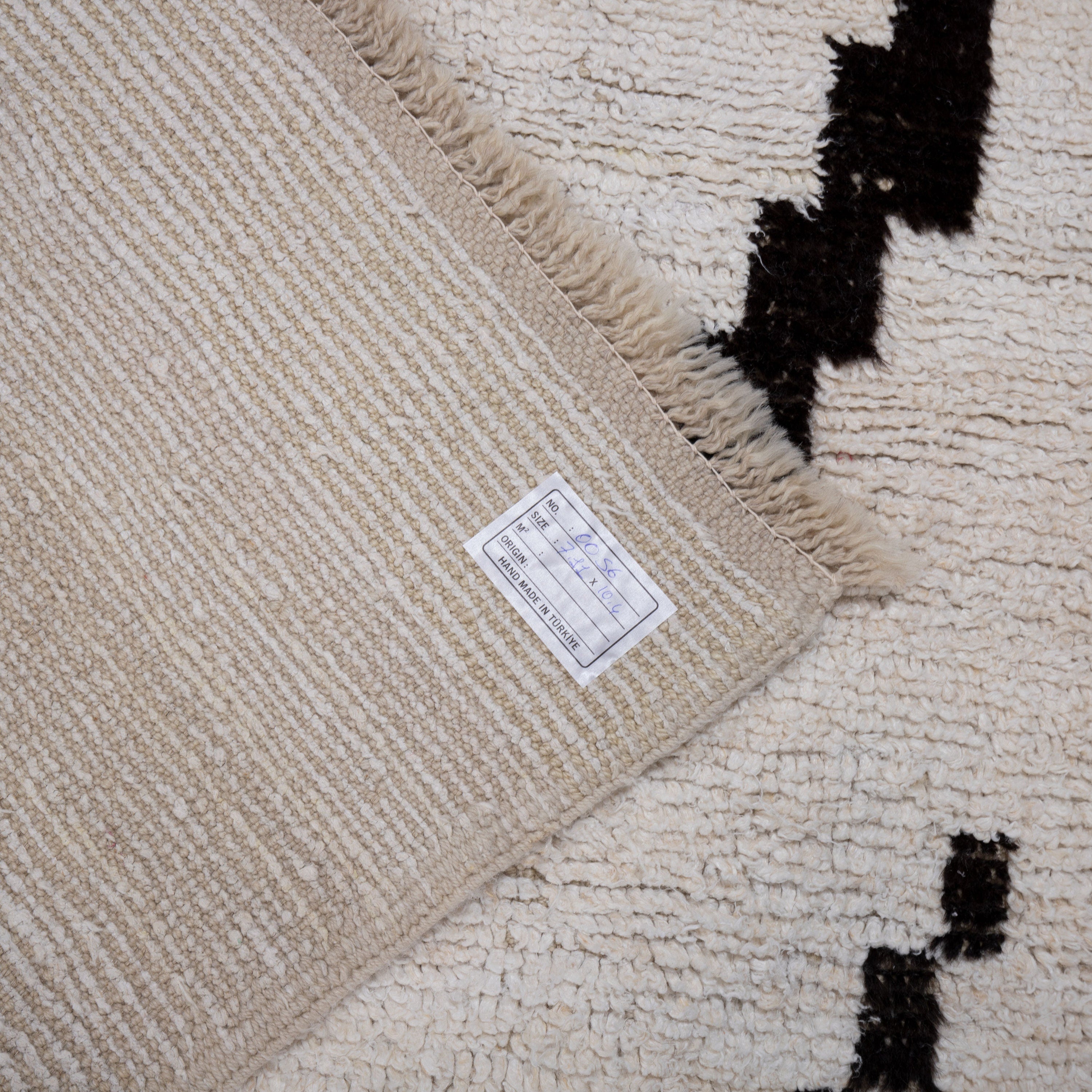 Contemporary TURKISH RUG up cycled from vintage HEMP and goat hair flat weaves