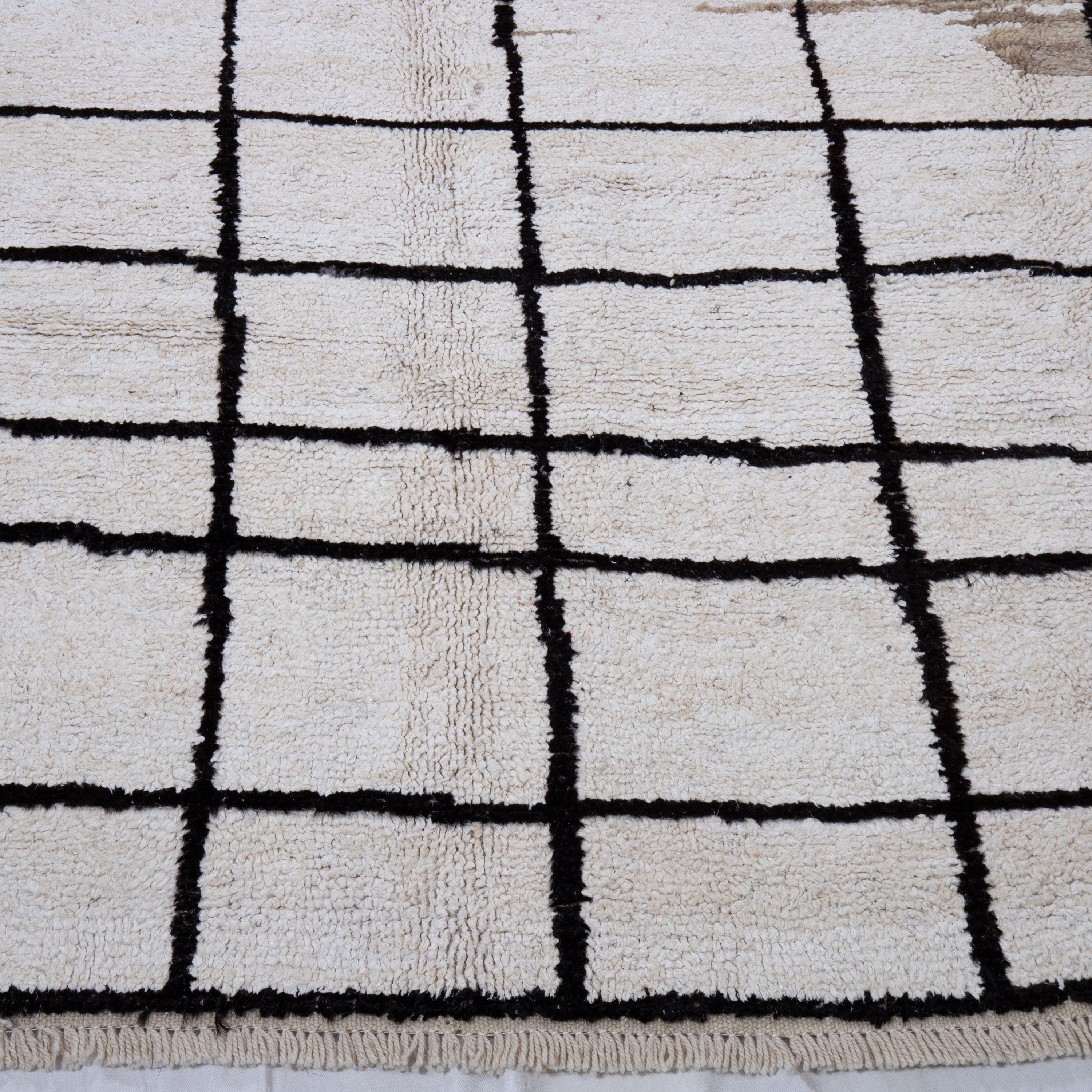 Contemporary TURKISH RUG up cycled from vintage HEMP and goat hair flat weaves