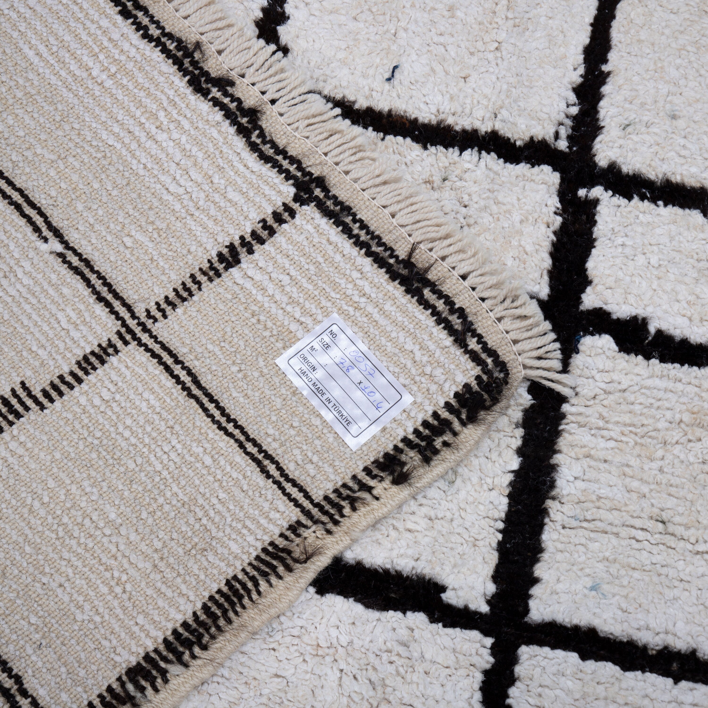 Contemporary TURKISH RUG up cycled from vintage HEMP and goat hair flat weaves