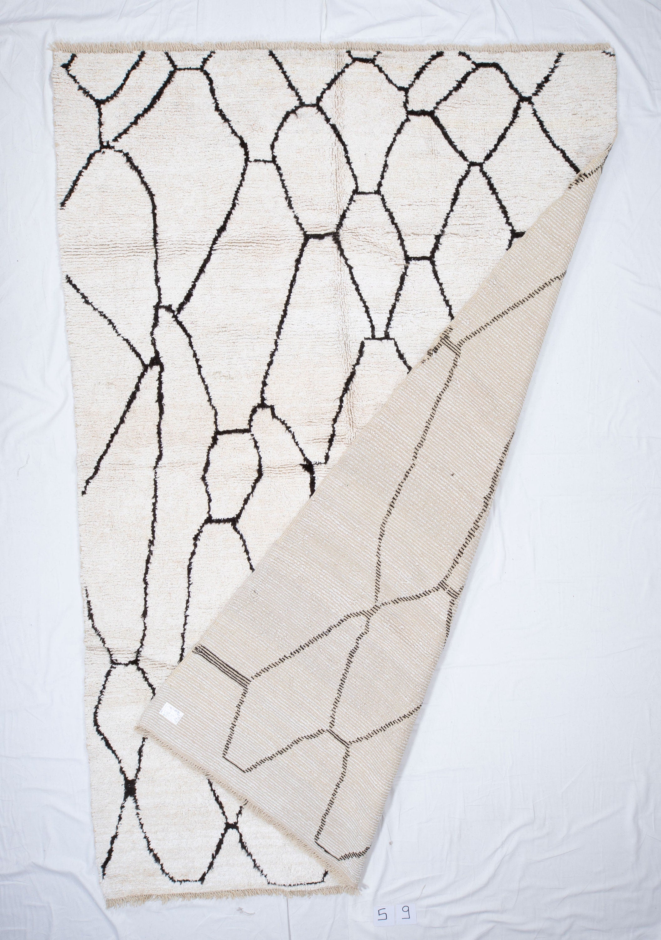 Contemporary TURKISH RUG up cycled from vintage HEMP and goat hair flat weaves