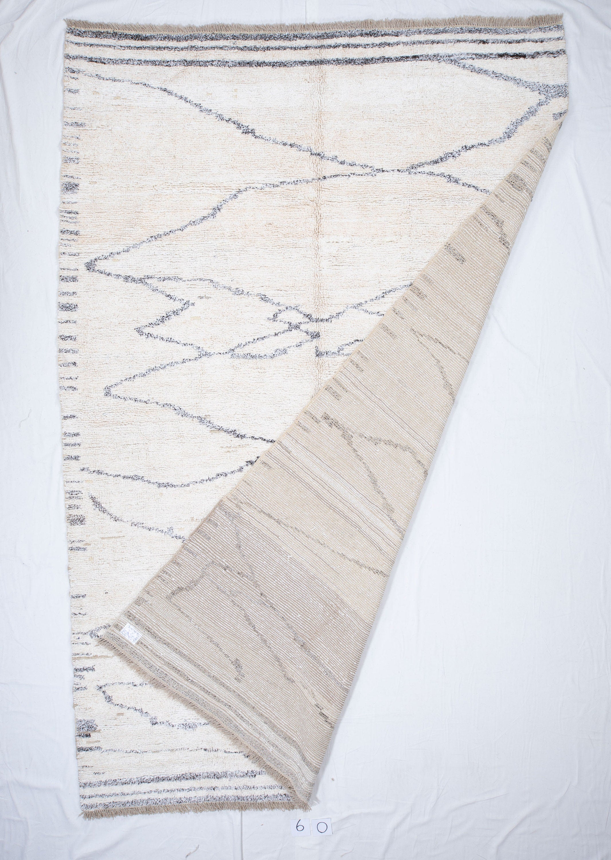 Contemporary TURKISH RUG up cycled from vintage HEMP and goat hair flat weaves