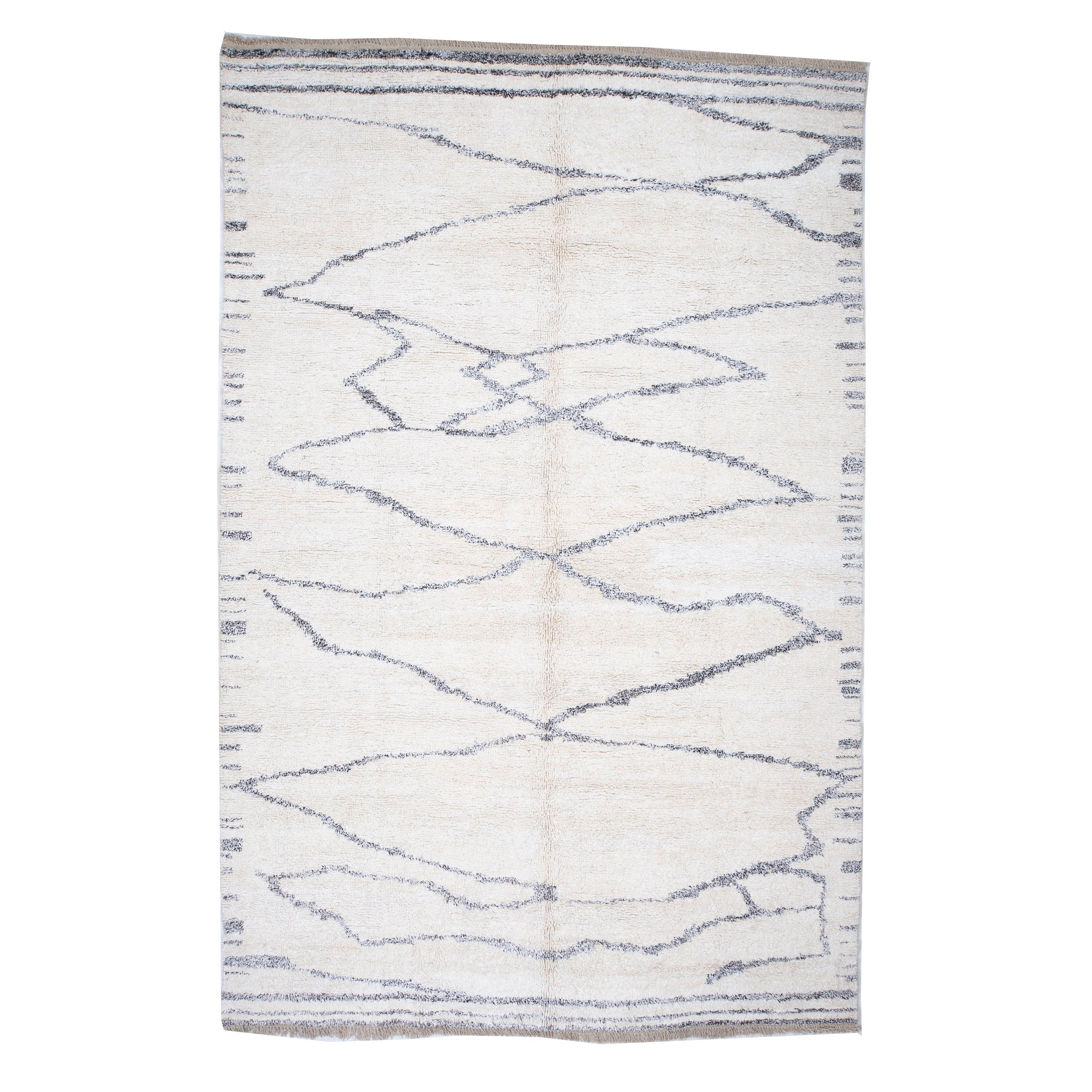 Contemporary TURKISH RUG up cycled from vintage HEMP and goat hair flat weaves