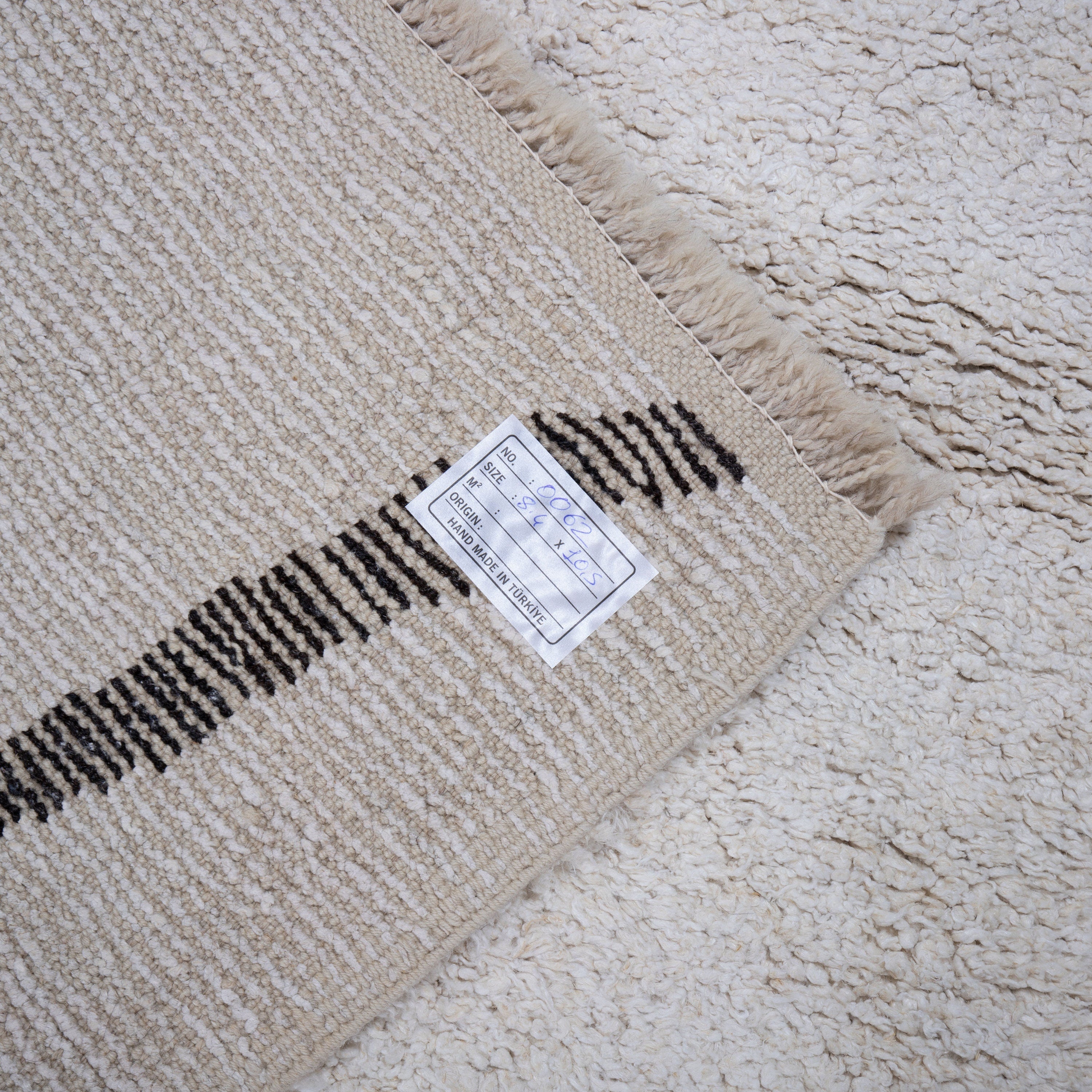 Contemporary TURKISH RUG up cycled from vintage HEMP and goat hair flat weaves.