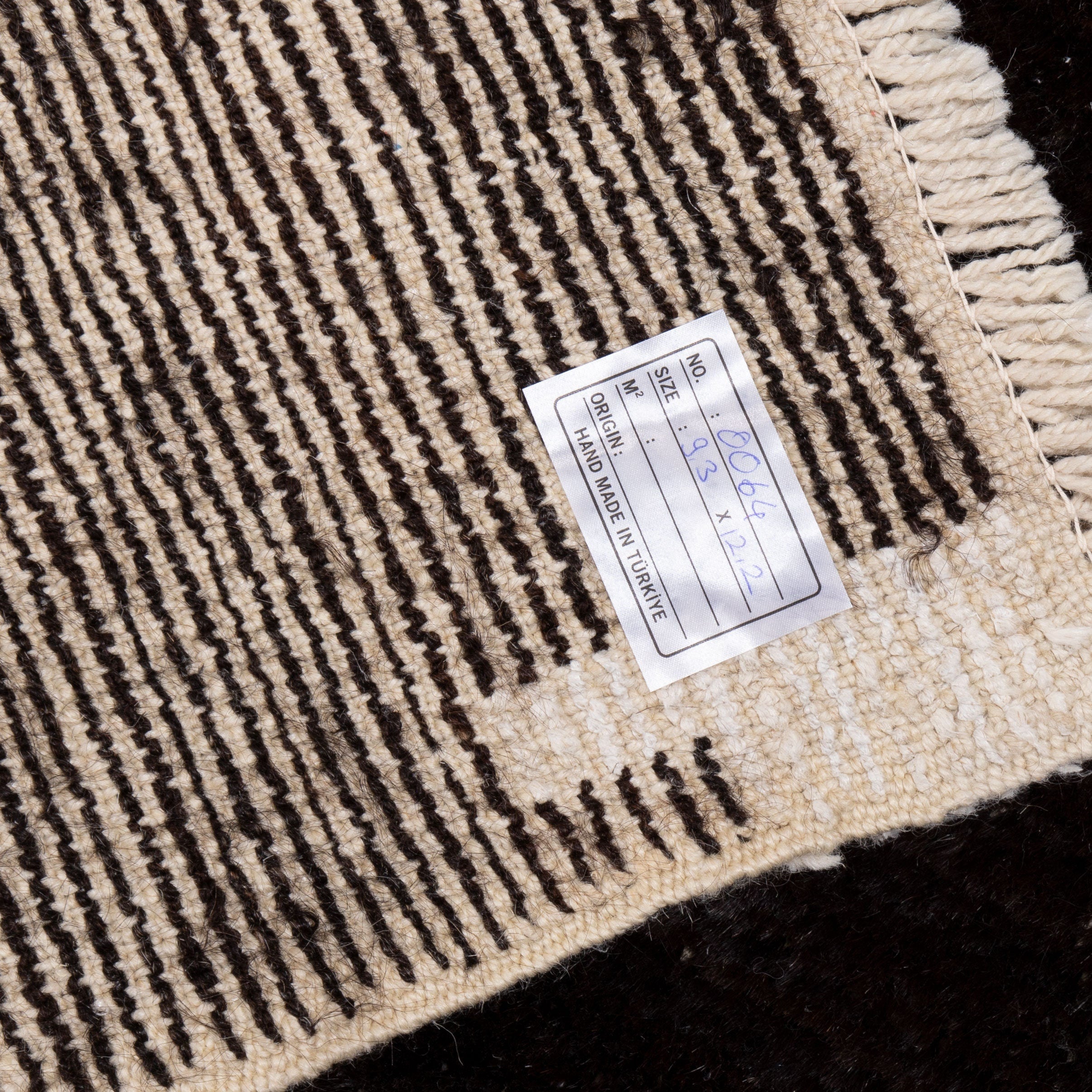 Contemporary TURKISH RUG up cycled from vintage HEMP and goat hair flat weaves