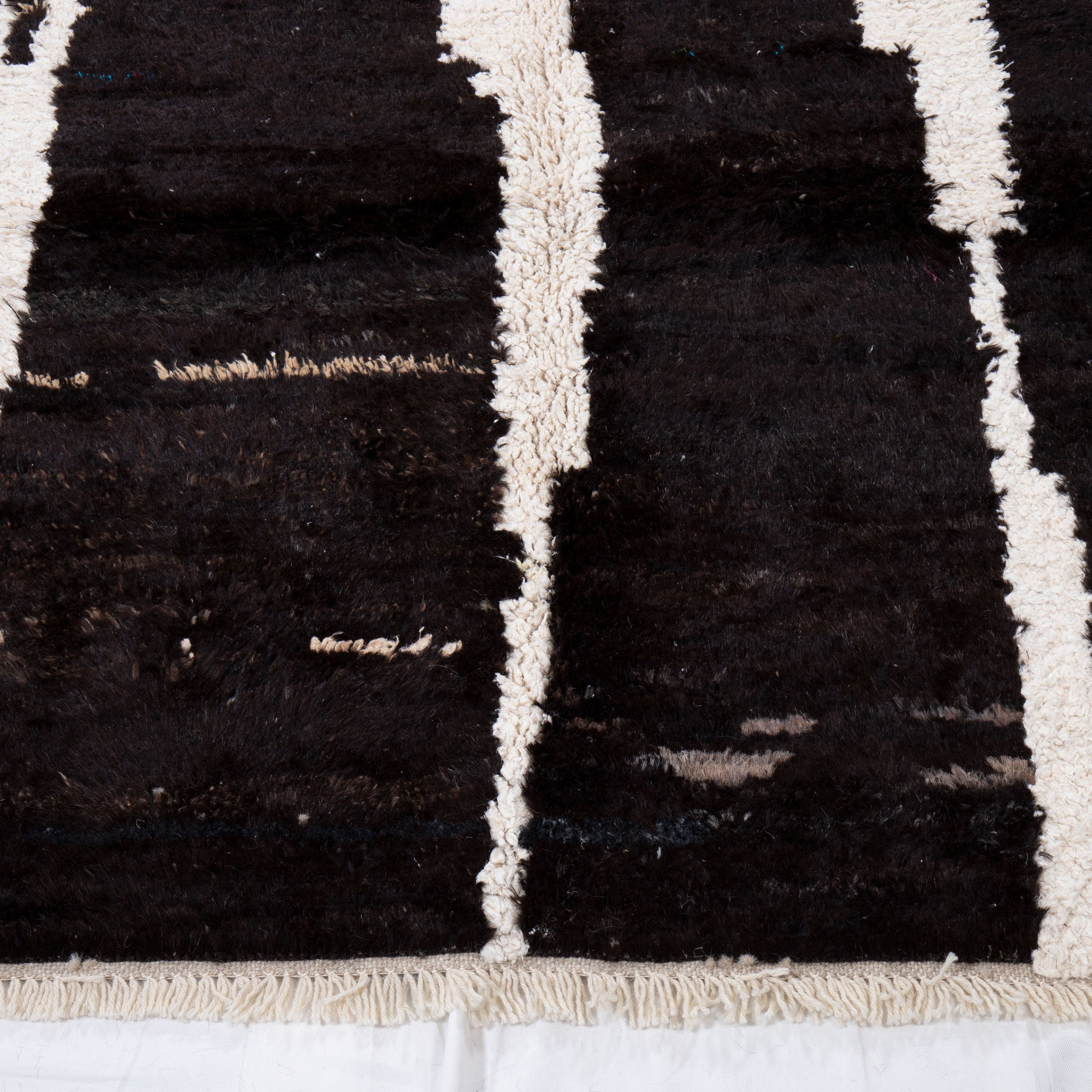 Contemporary TURKISH RUG up cycled from vintage HEMP and goat hair flat weaves