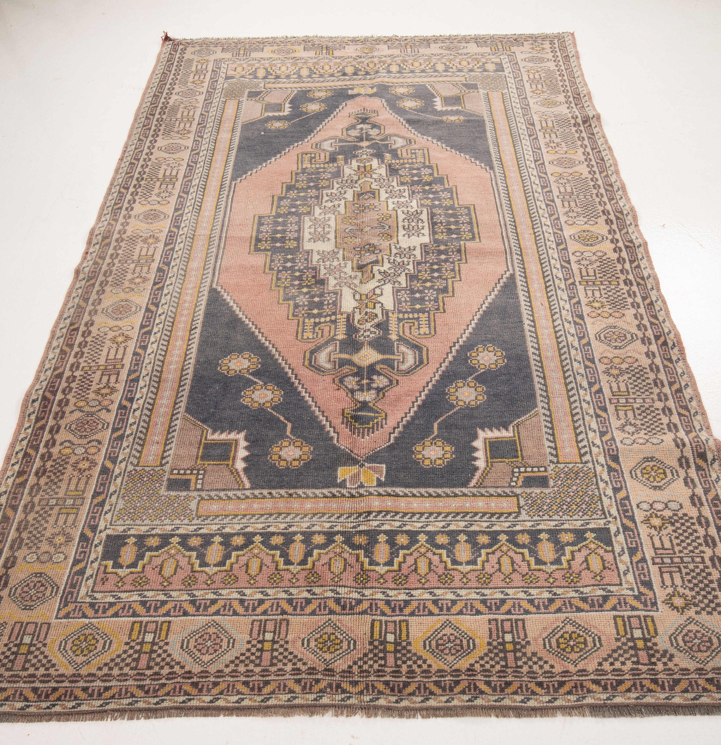 Vintage Turkish Village Rug