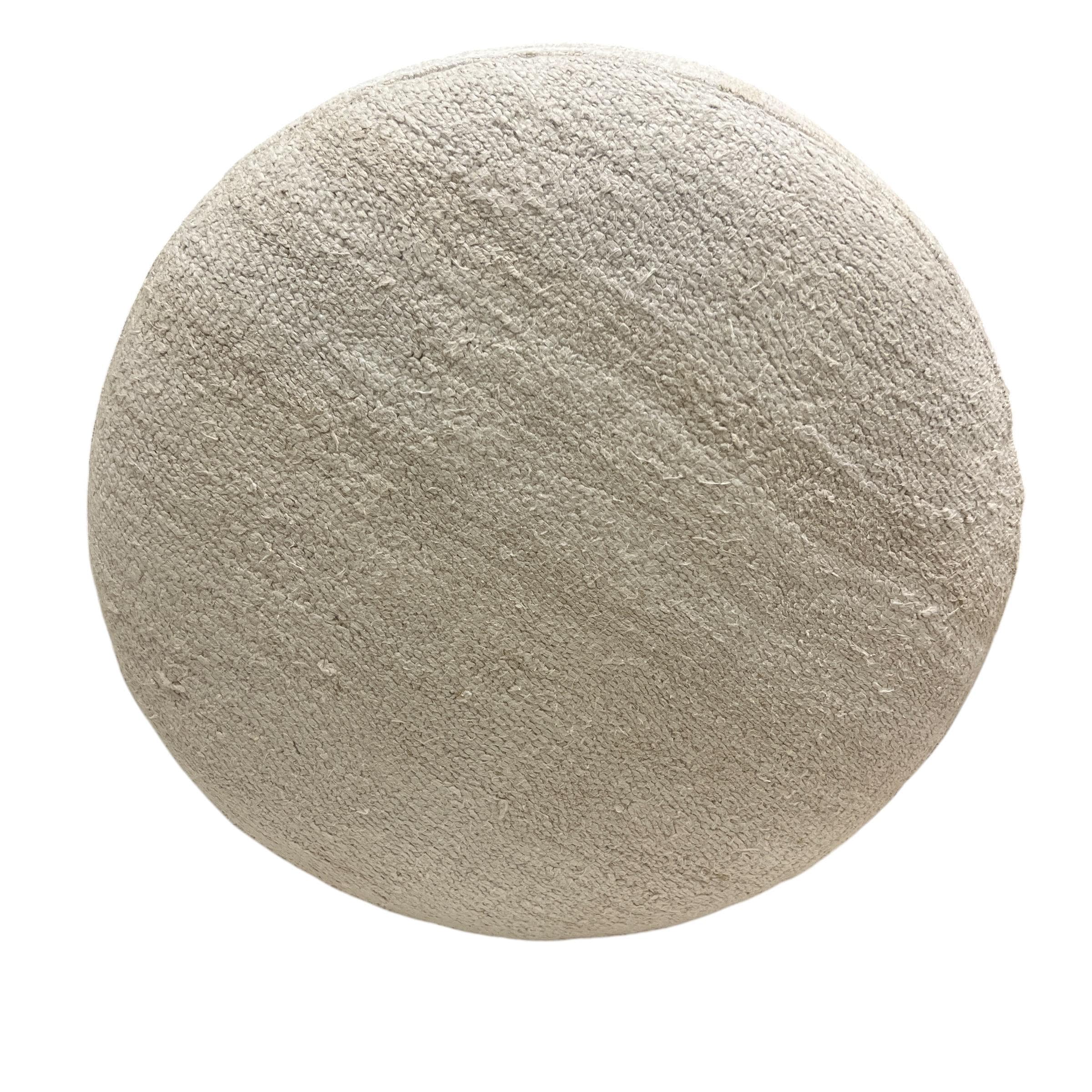 Medium Hemp Round Ottoman