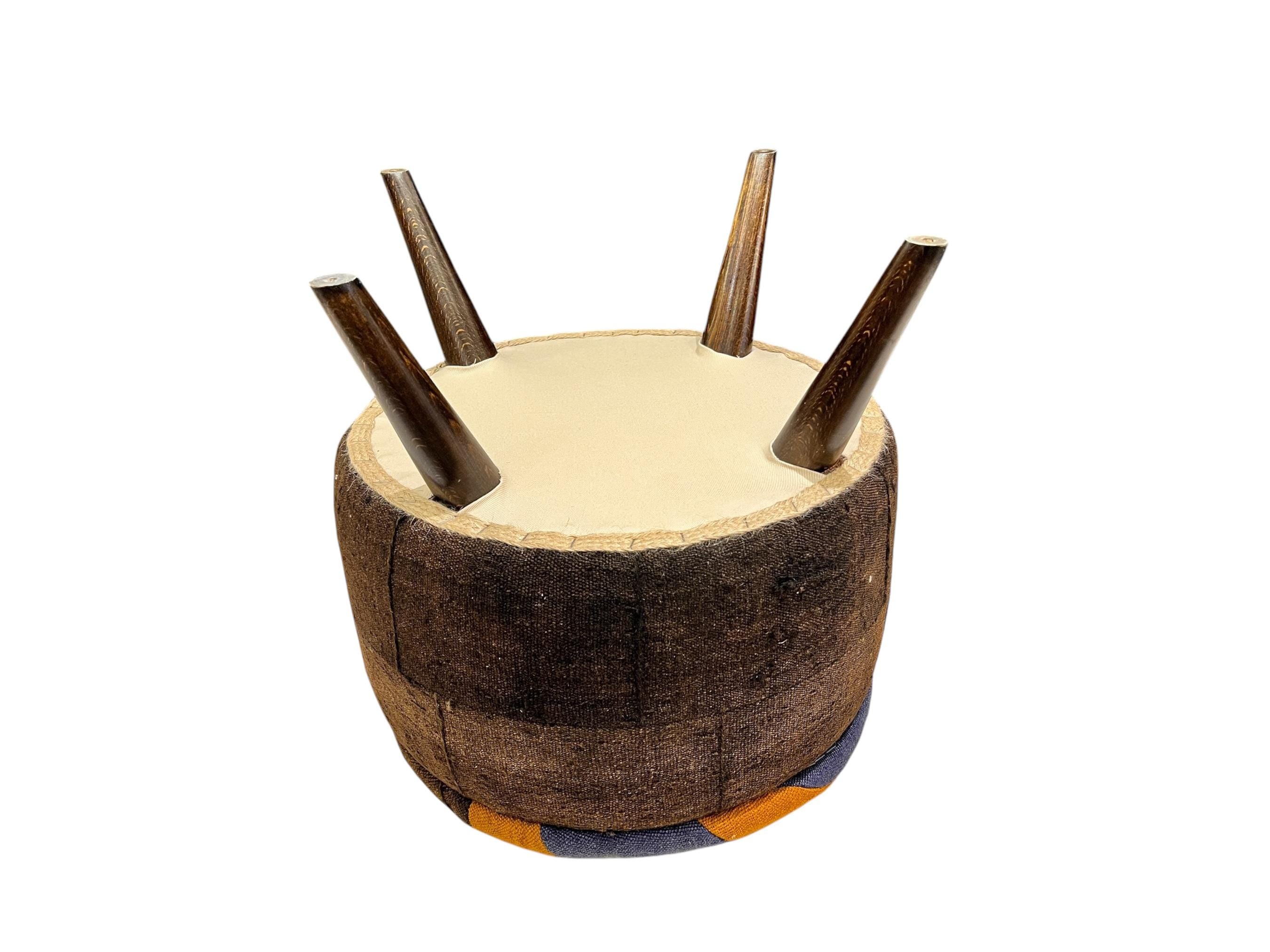 Abstract Round Small Ottoman