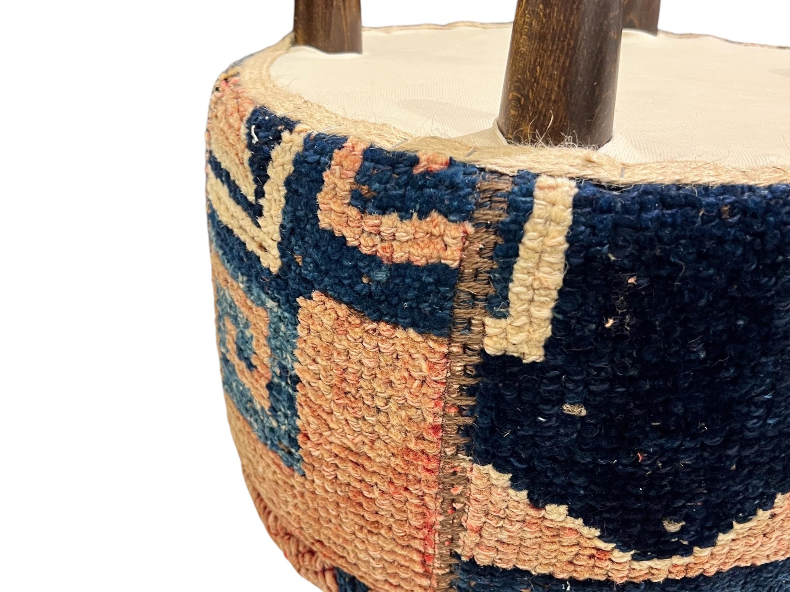 Vintage Rug Small Ottoman