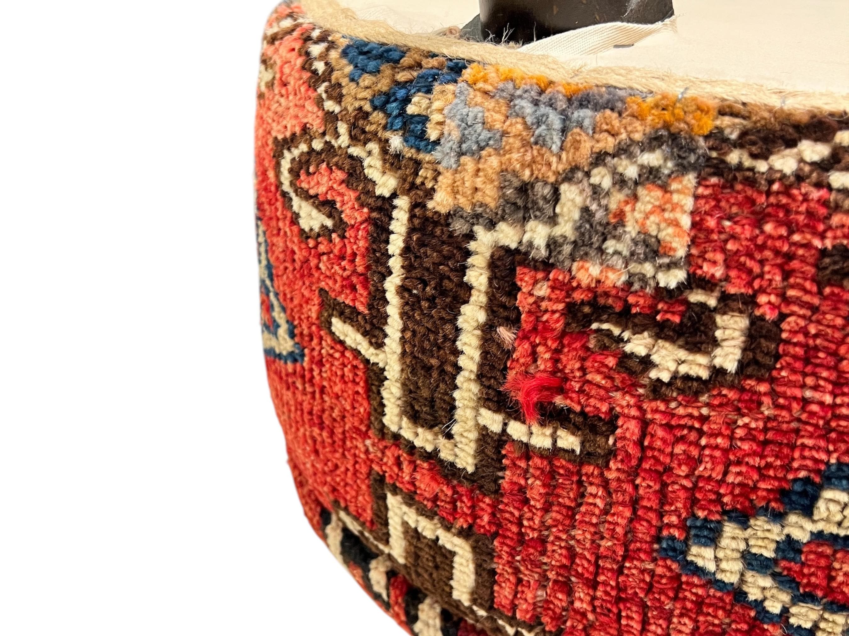 Vintage Carpet Medium Round Ottoman