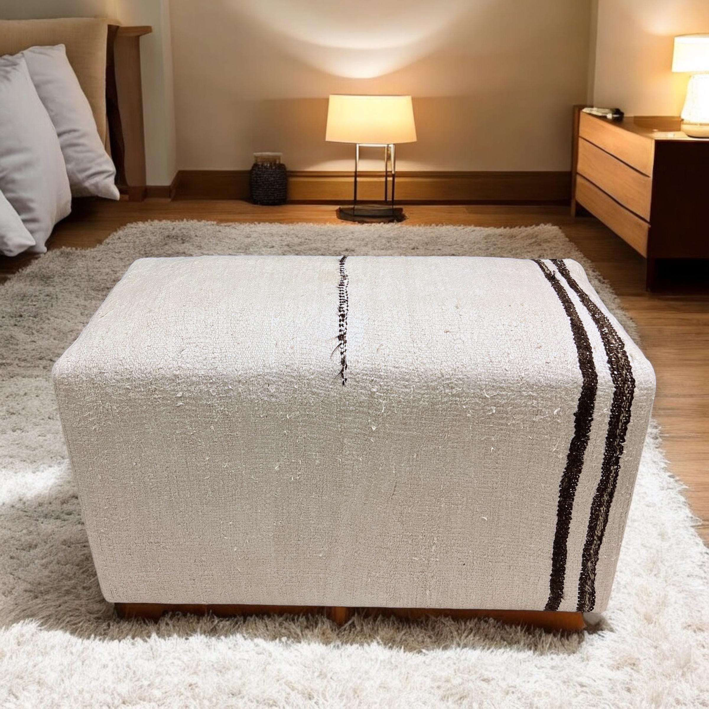 Small Ottoman Hemp Bench