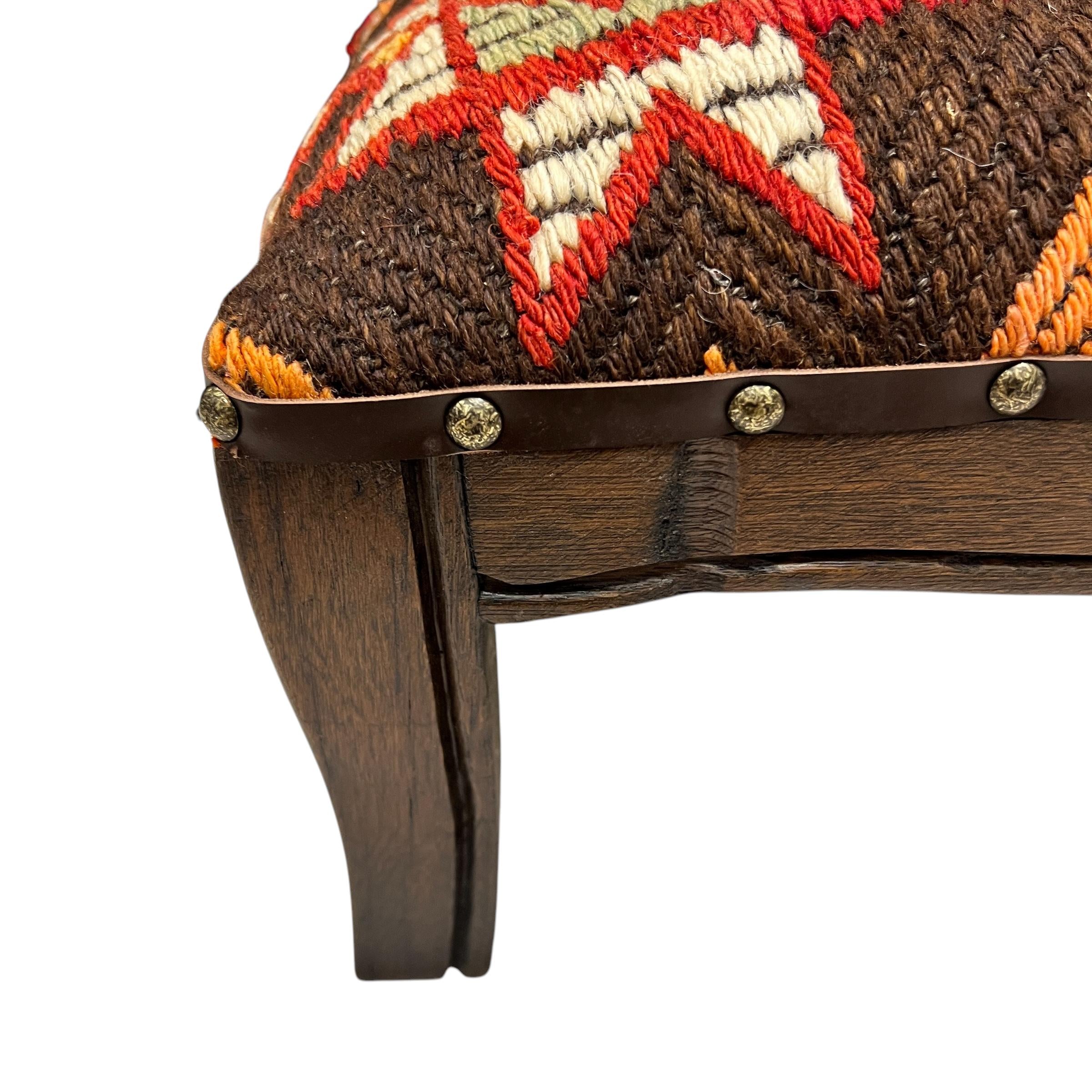 Vintage Kilim Footstool