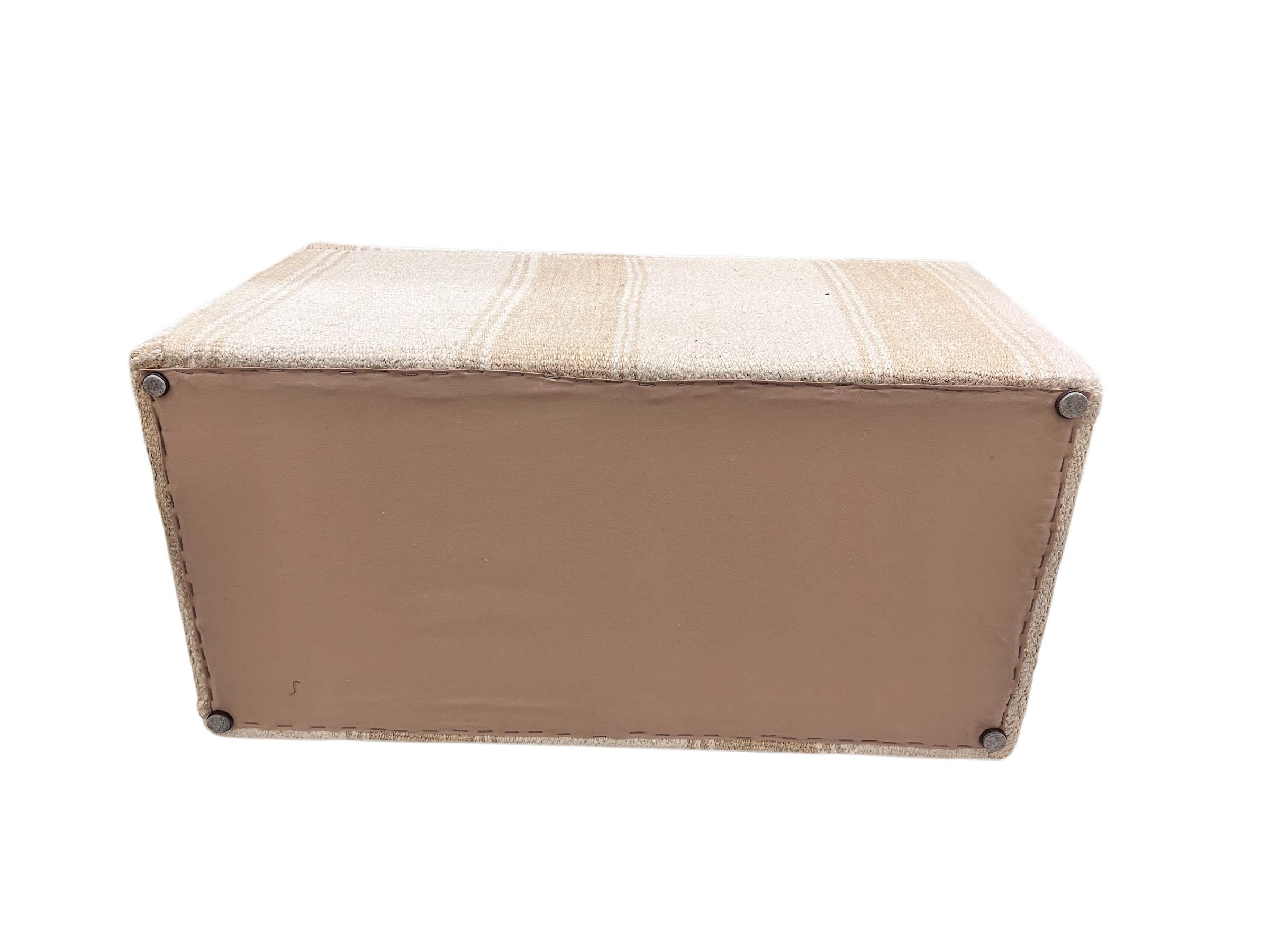 Vintage Hemp Rectangular Ottoman