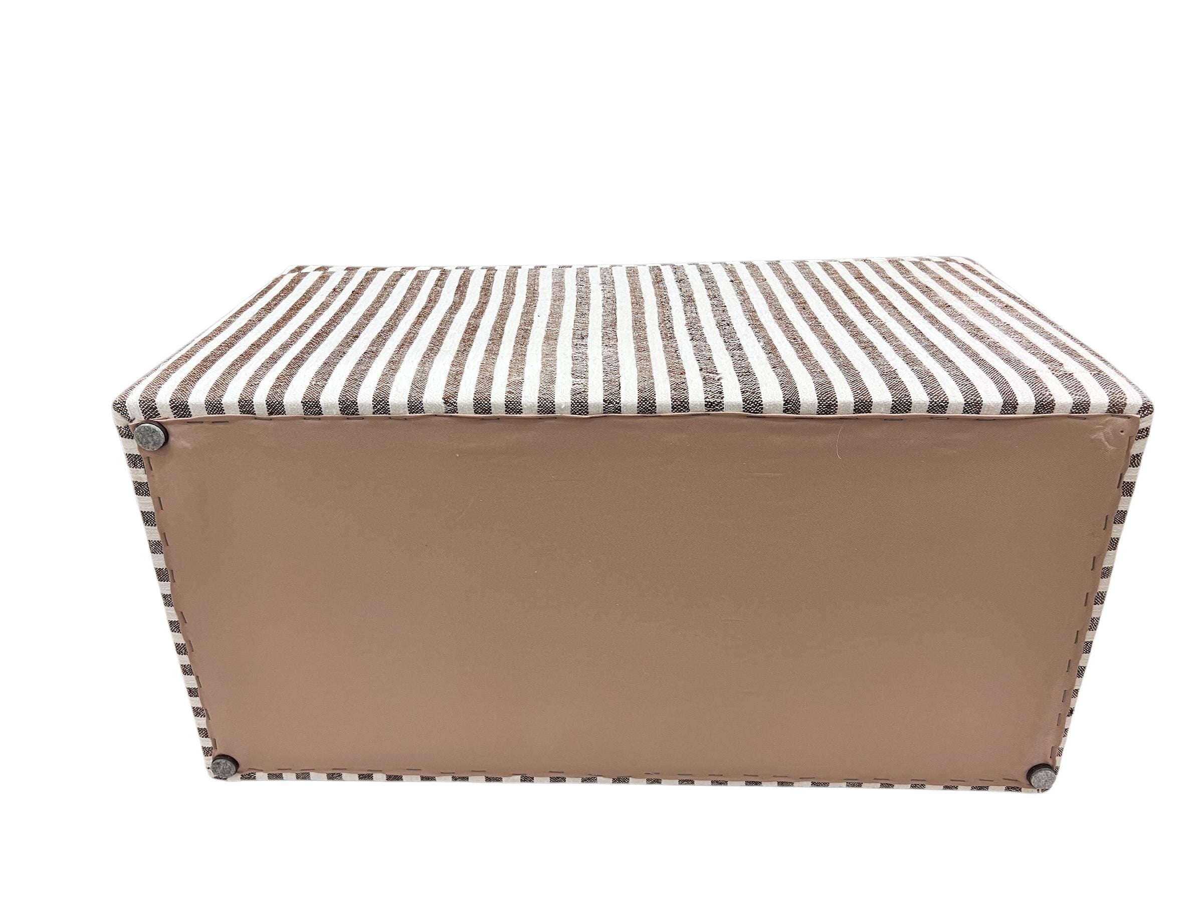 Vintage Hemp Rectangular Ottoman