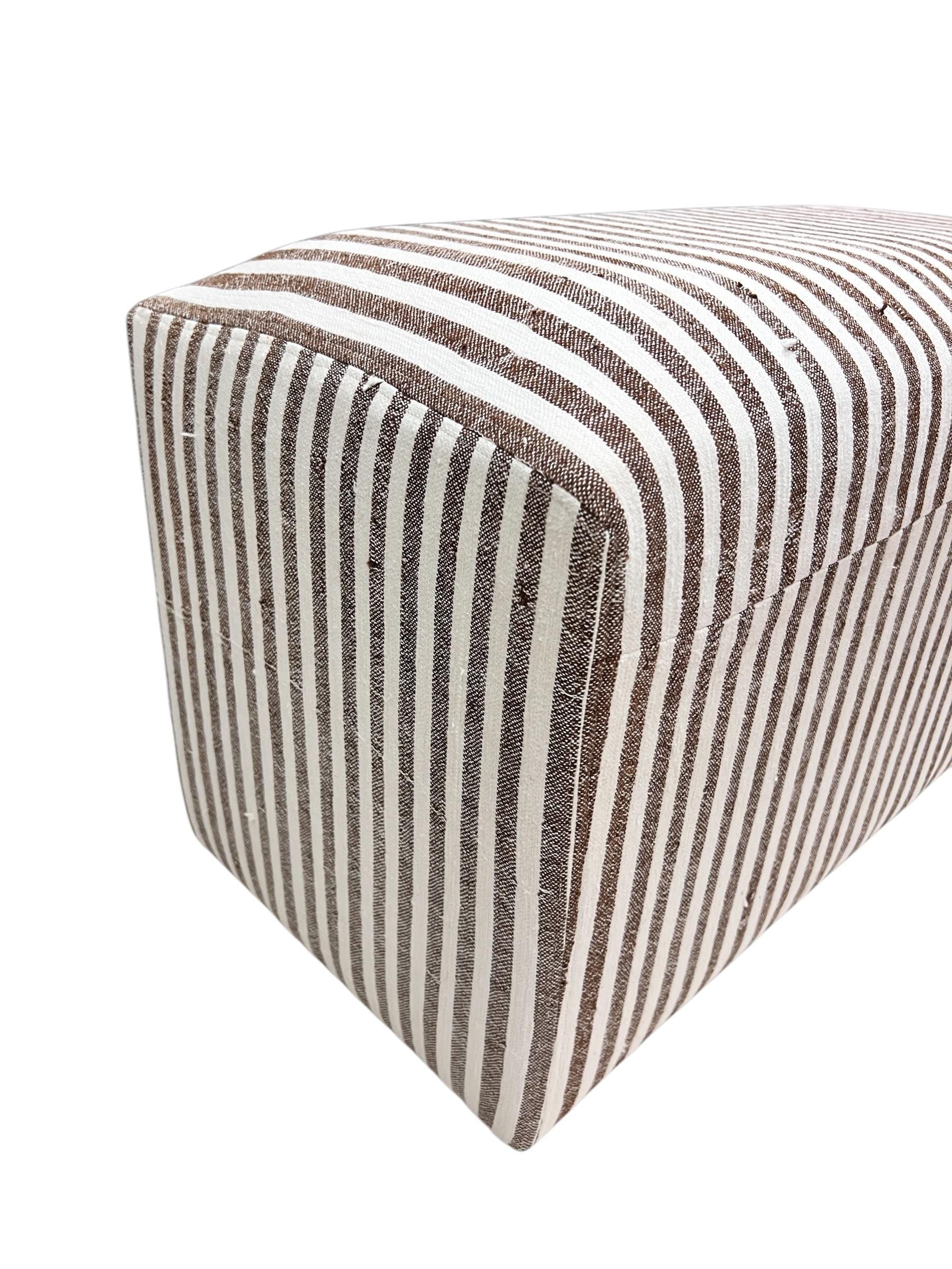 Vintage Hemp Rectangular Ottoman