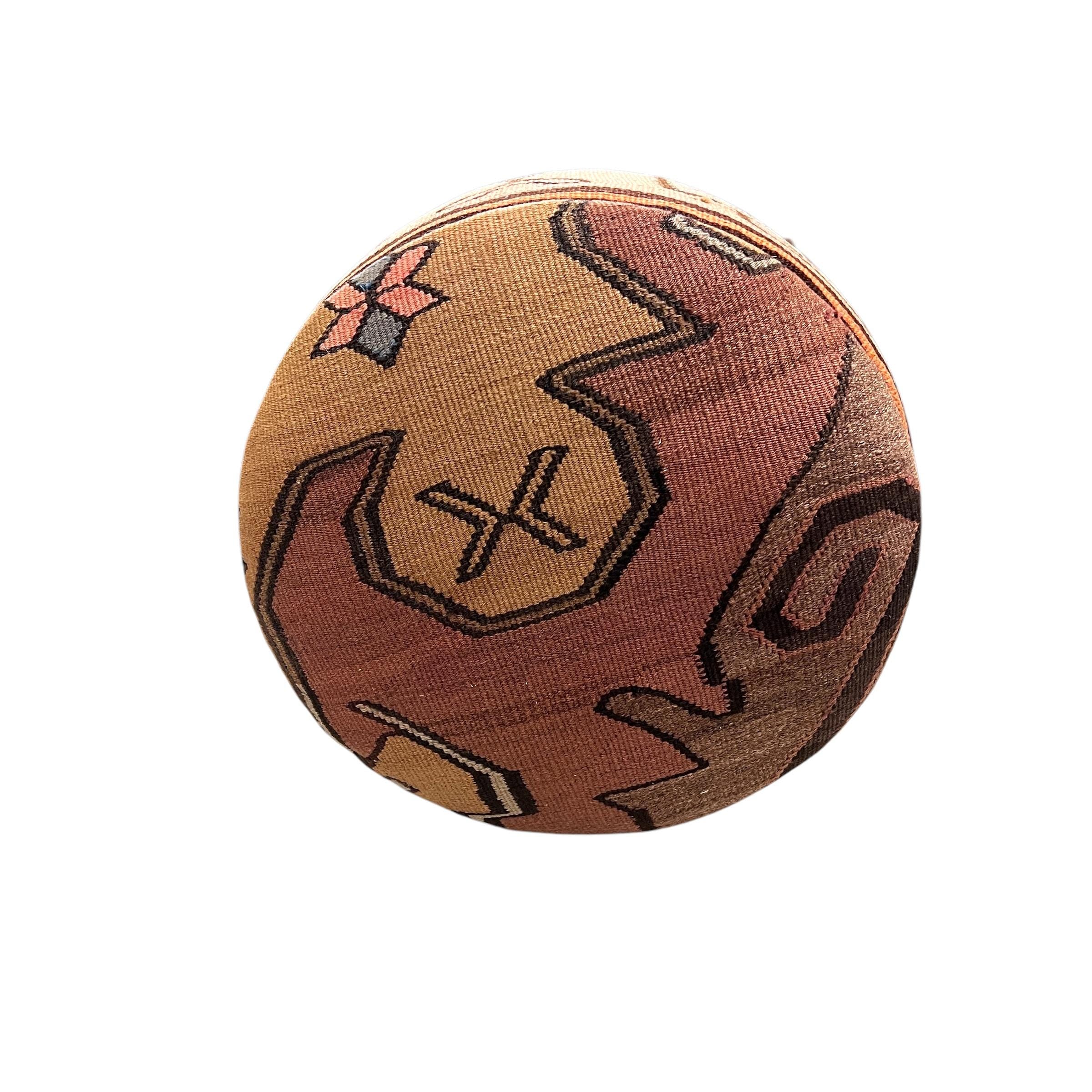 Vintage Kilim  Medium Round Ottoman